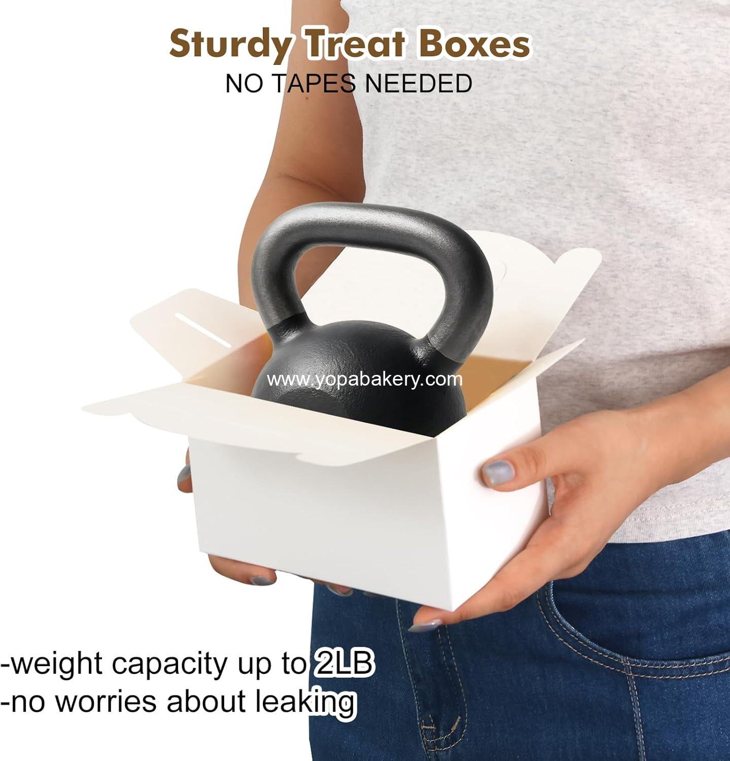 Wholesale 48 Pack White Party Favor Treat Boxes Gable Gift Boxes with Handles for Birthday Wedding Baby Shower Factory Wholesale 48 Pack White Party Favor Treat Boxes Gable Gift Boxes with Handles for Birthday Wedding Baby Shower Factory