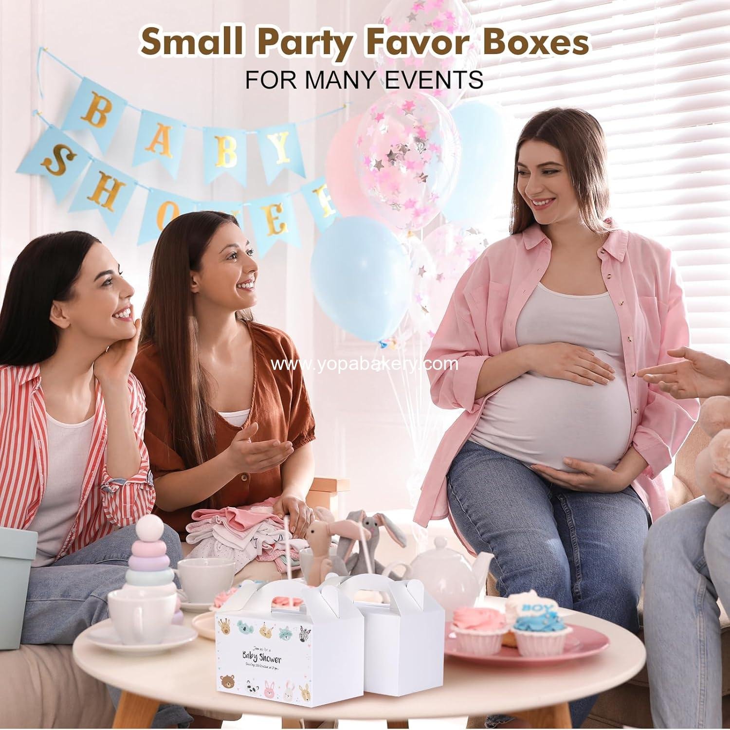 Wholesale 48 Pack White Party Favor Treat Boxes Gable Gift Boxes with Handles for Birthday Wedding Baby Shower Factory Wholesale 48 Pack White Party Favor Treat Boxes Gable Gift Boxes with Handles for Birthday Wedding Baby Shower Factory