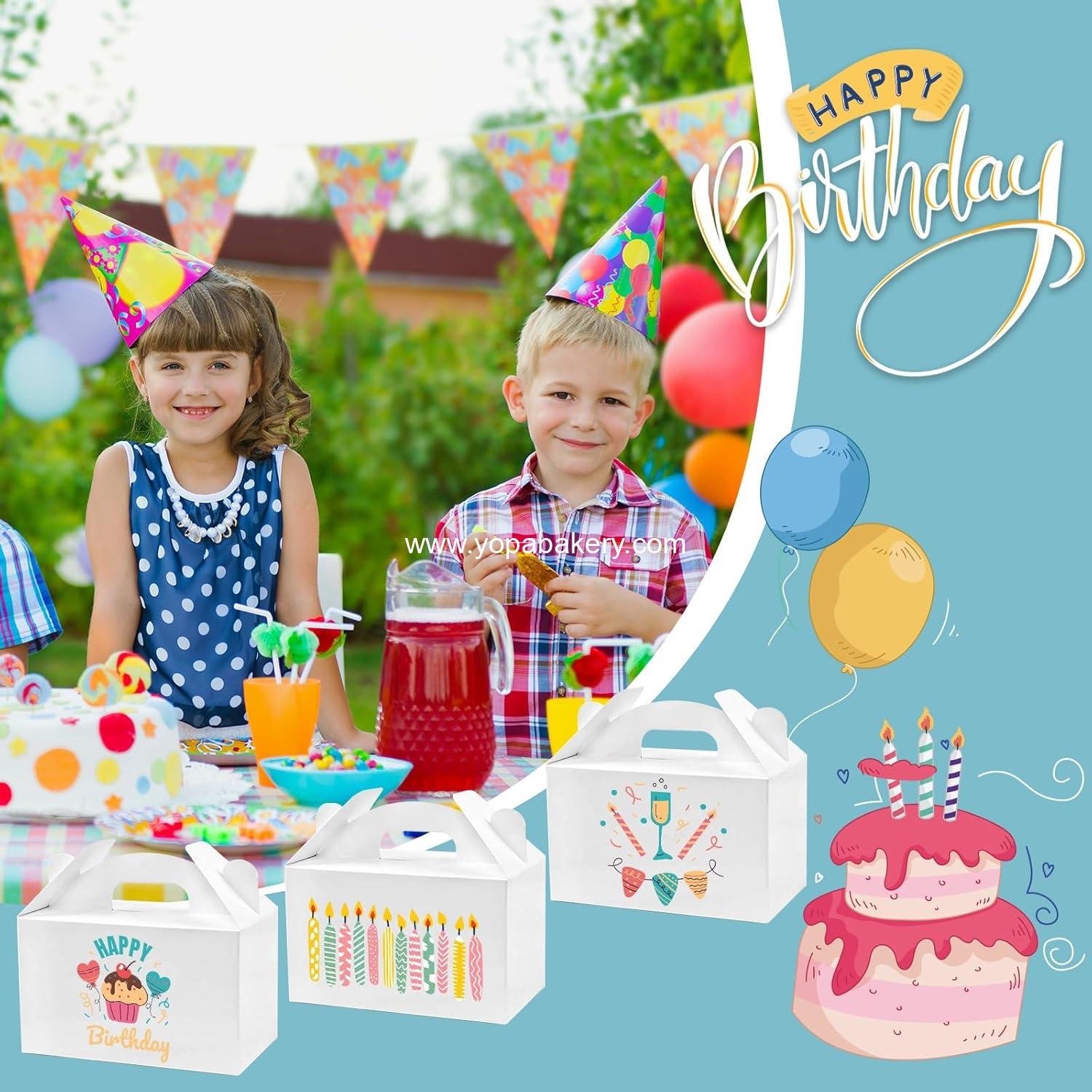 Wholesale 48 Pack White Party Favor Treat Boxes Gable Gift Boxes with Handles for Birthday Wedding Baby Shower Factory Wholesale 48 Pack White Party Favor Treat Boxes Gable Gift Boxes with Handles for Birthday Wedding Baby Shower Factory