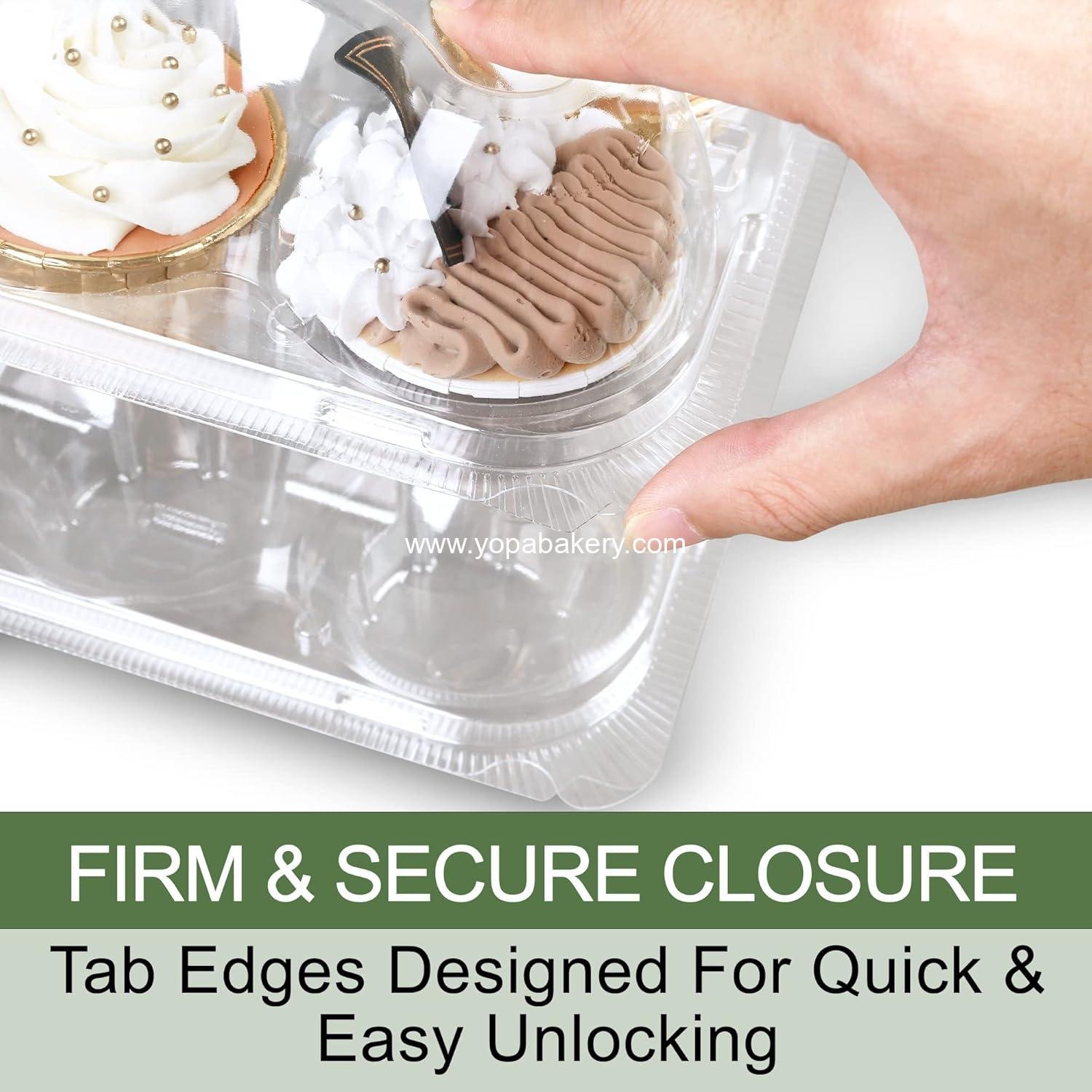 Wholesale Cupcake Containers 12 Count, 5 Sets, Stackable Plastic Muffin Holders with Detachable Tall Dome Lid, BPA Free, Clear Cupcake Carriers, Standard Size Factory