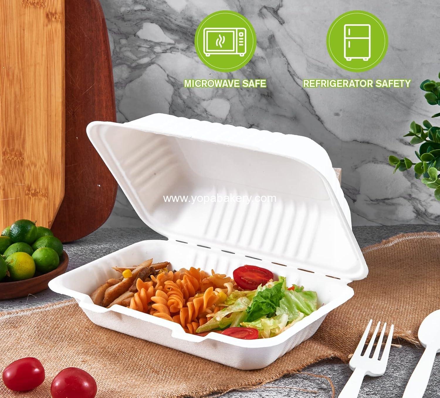 Wholesale Clamshell Take Out Food Containers 9x6 Inch 75-Pack Disposable To Go Boxes for Food Salad Manufacturer