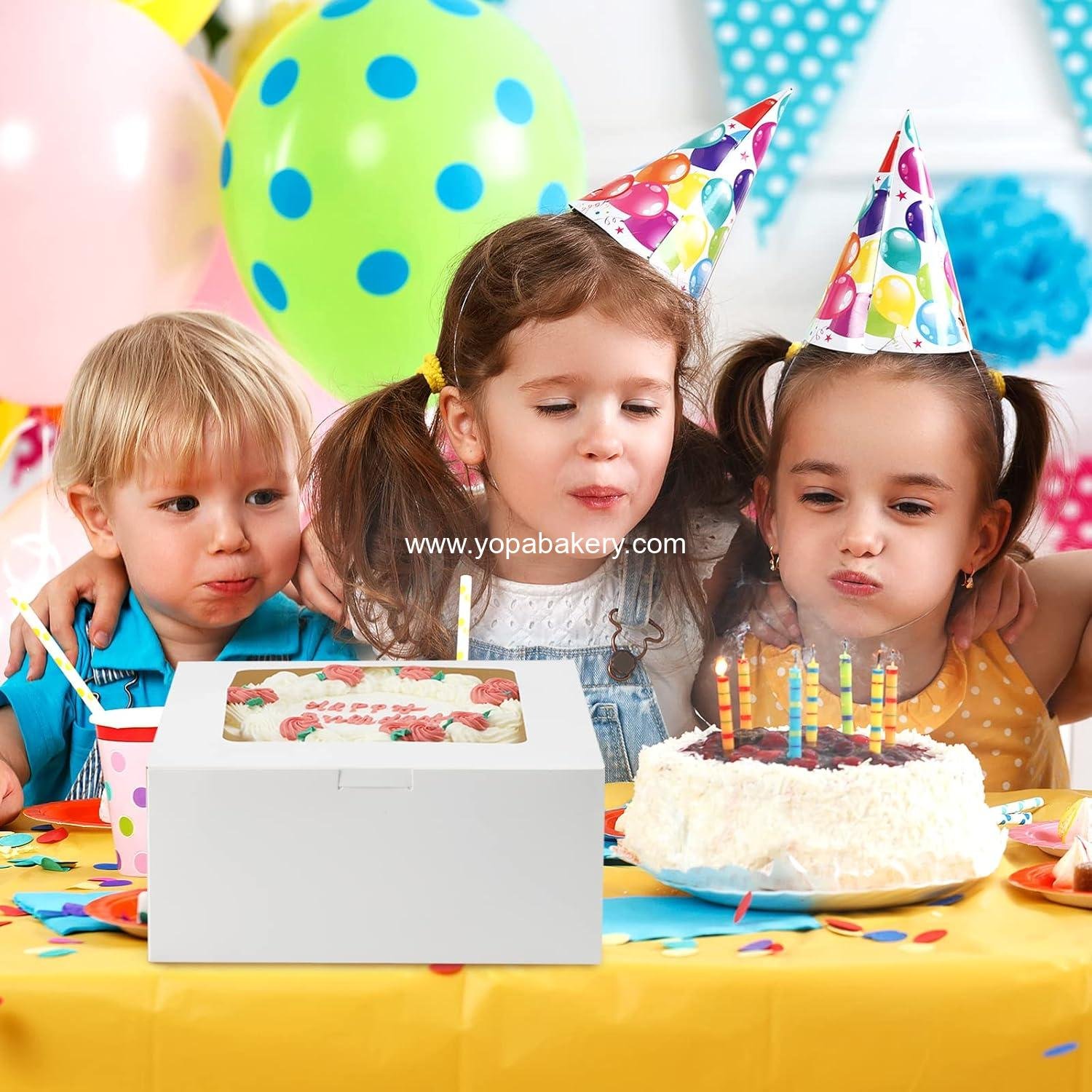 Wholesale 20 Set Cake Boxes 10x10x5 Inches Tall White Square Bakery Boxes with Cake Boards for Cakes, Valentine's Day, Mother's Day, Birthday, Wedding, Party Factory