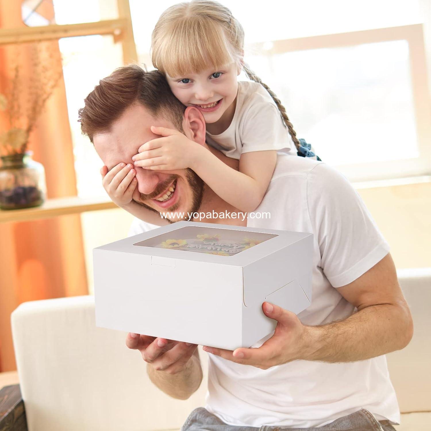 Wholesale 20 Set Cake Boxes 10x10x5 Inches Tall White Square Bakery Boxes with Cake Boards for Cakes, Valentine's Day, Mother's Day, Birthday, Wedding, Party Factory