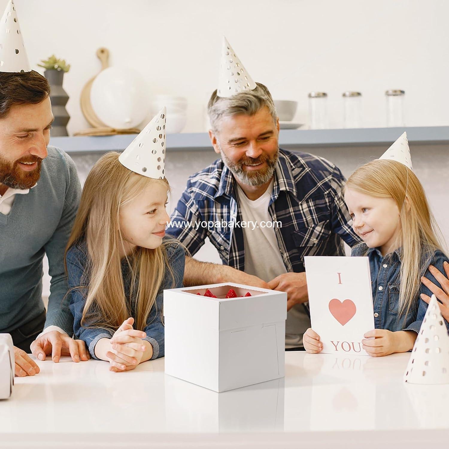 Wholesale 5 Pack 12 Inch Cake Boxes, 12x12x8 Large Disposable Bakery Containers with Window for Cookies, Pies, Cupcakes, Pastries - Perfect for Weddings, Birthdays, Parties - Factory