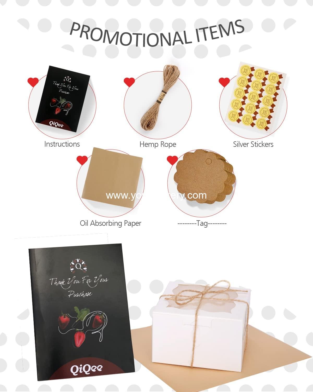 Wholesale 100 Packs Macaron Boxes 4x4x2.5 inch White Small Donut Pastry Boxes for Parties Mini Cookie Boxes (5 Different Gifts Included) Manufacturer