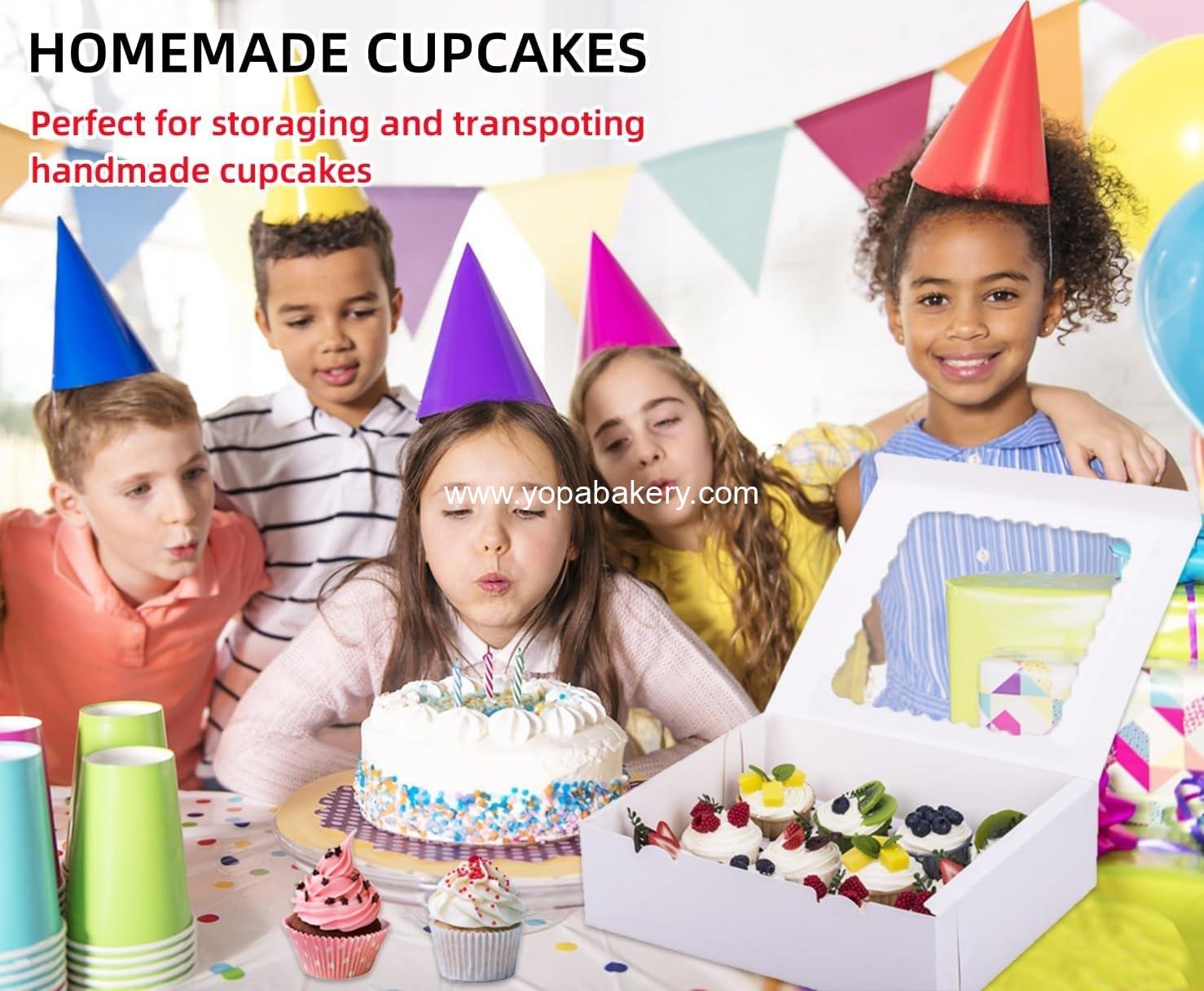 Wholesale 6-Pack Cupcake Boxes Hold 12 Standard Cupcakes - Food Grade Bakery Carrier with Windows and Inserts for Cupcakes, Muffins, and Pastries - Factory