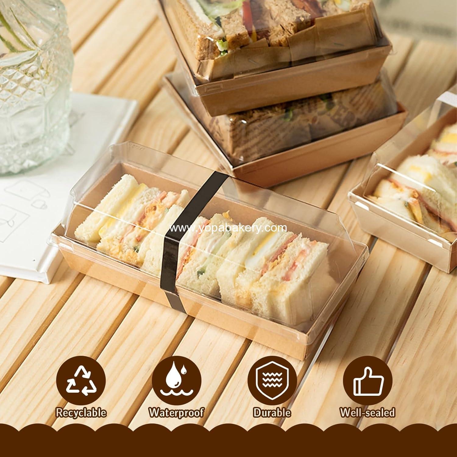 Wholesale Charcuterie Boxes with Clear Lids - Disposable Snack Containers for Desserts, Cookies, Sandwiches, Cakes, and Slices (25 Count, Square A) - Factory