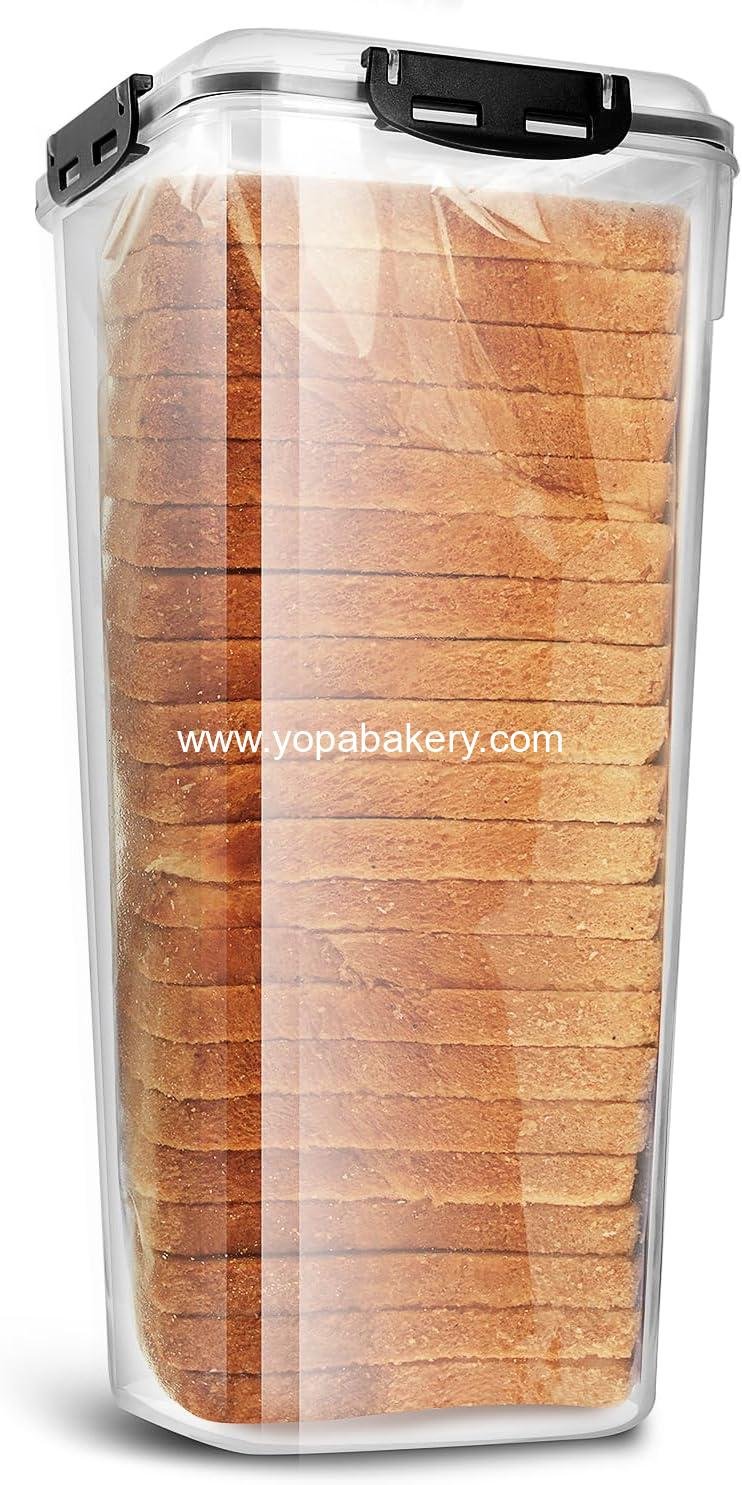 Wholesale 5.8 Liter BPA Free Plastic Bread Box - Airtight Container for Homemade Loaves and Baked Goods with Black Lid Factory Wholesale 5.8 Liter BPA Free Plastic Bread Box - Airtight Container for Homemade Loaves and Baked Goods with Black Lid Factory