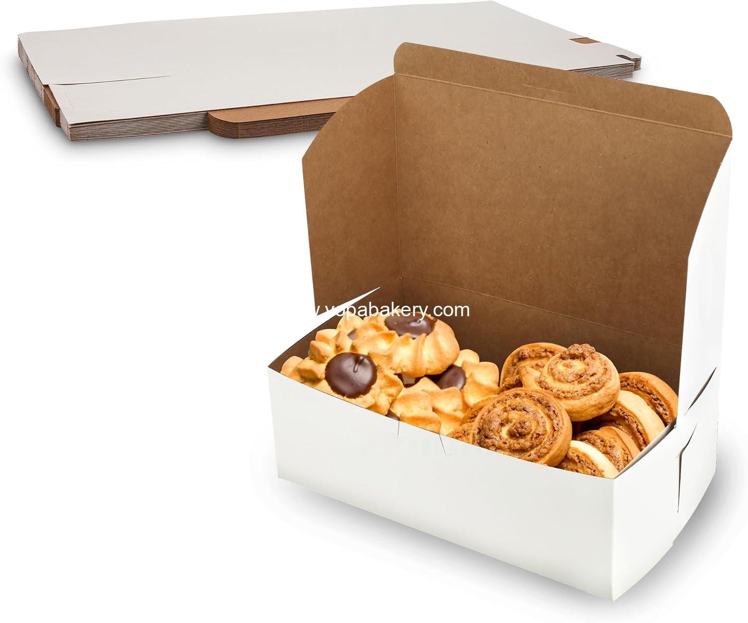 Wholesale No-Window Cookie Boxes 10" x 6" x 3.5" (Pack of 15) - Bakery Packaging Factory