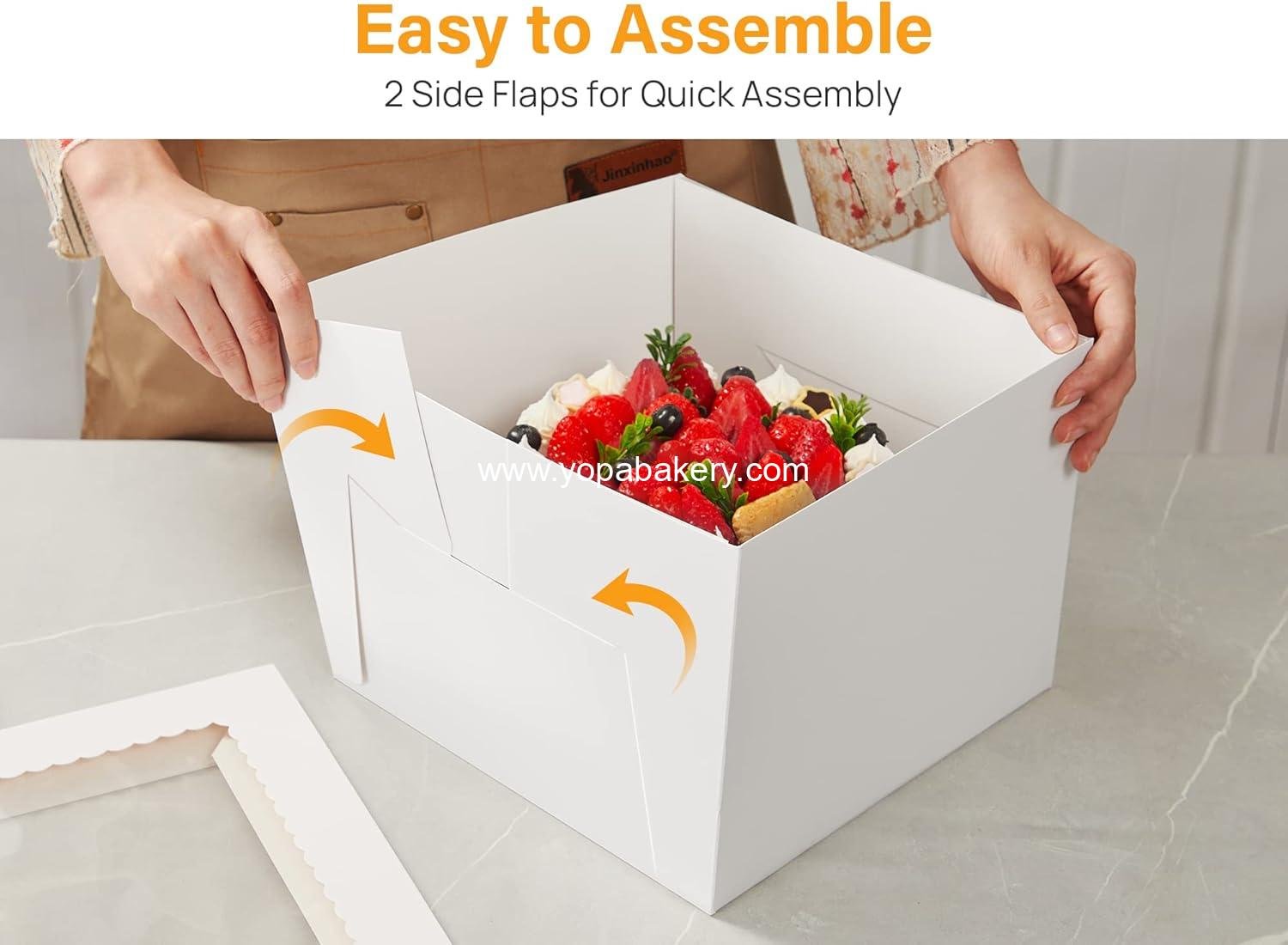 Wholesale 15pcs Cake Boxes, 12x12x8 Inches Tall Window Bakery Boxes, Large Square Cardboard Cake Boxes for Multi-Layer Cakes, Cake Decorating Supplies for Gift Giving Factory Wholesale 15pcs Cake Boxes, 12x12x8 Inches Tall Window Bakery Boxes, Large Square Cardboard Cake Boxes for Multi-Layer Cakes, Cake Decorating Supplies for Gift Giving Factory