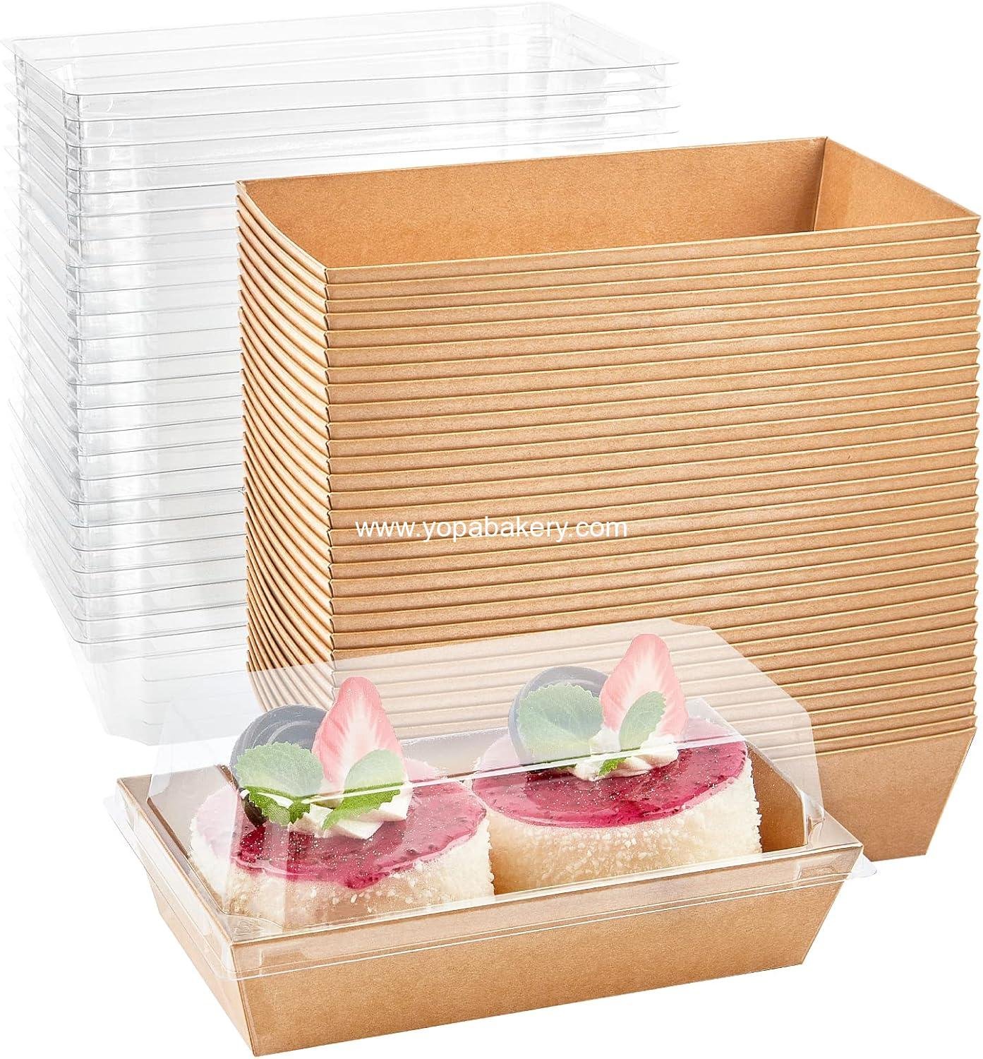 Wholesale Clear Lid Charcuterie Boxes - 50 Pack Disposable Kraft Bakery Treat Containers for 2 Cupcakes, Muffins, Hot Cocoa Bombs, Strawberries, To-Go Desserts Box - Factory