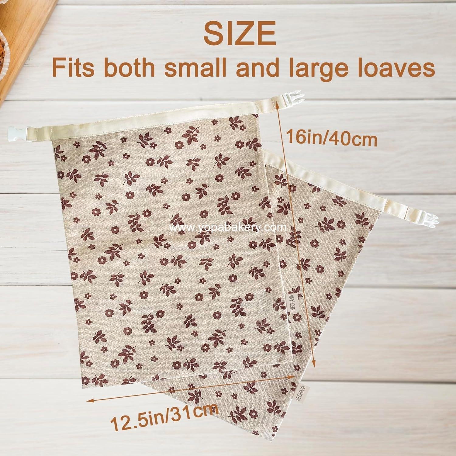 Wholesale 2 Pack Beeswax Bread Bags for Sourdough, Reusable Cotton Storage for Homemade Bread, Freezer-Friendly Freshness Preservation to Keep Fresh - Factory