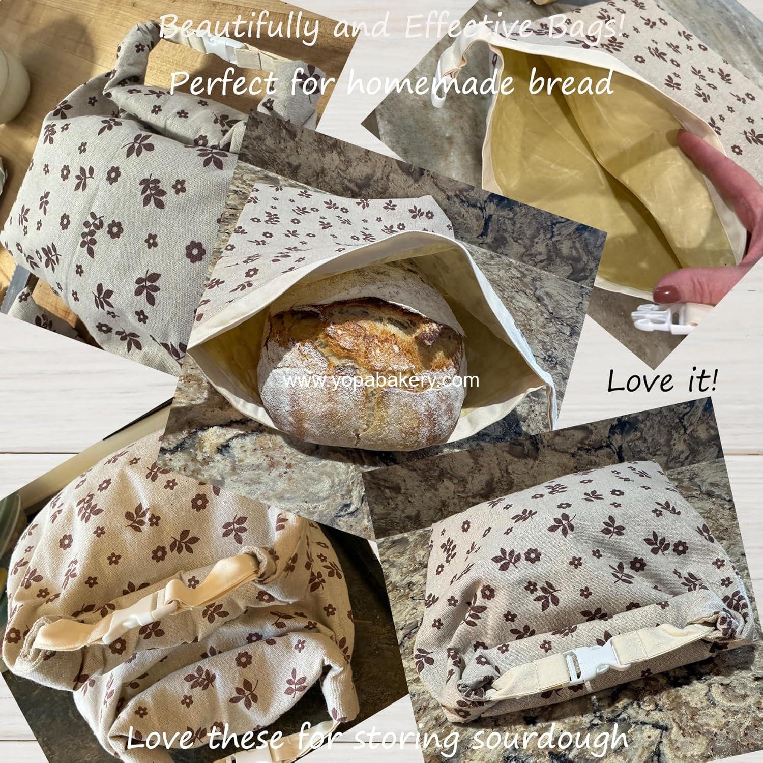 Wholesale 2 Pack Beeswax Bread Bags for Sourdough, Reusable Cotton Storage for Homemade Bread, Freezer-Friendly Freshness Preservation to Keep Fresh - Factory