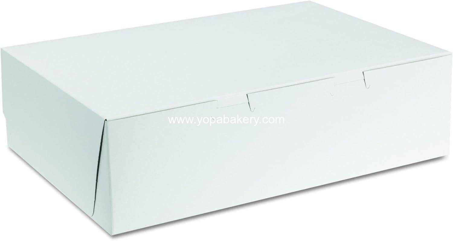Wholesale Premium Clay Coated Kraft Paperboard White Non-Window Sheet Cake and Utility Box 14" x 10" x 4", 1/4 Sheet (Case of 100) Factory