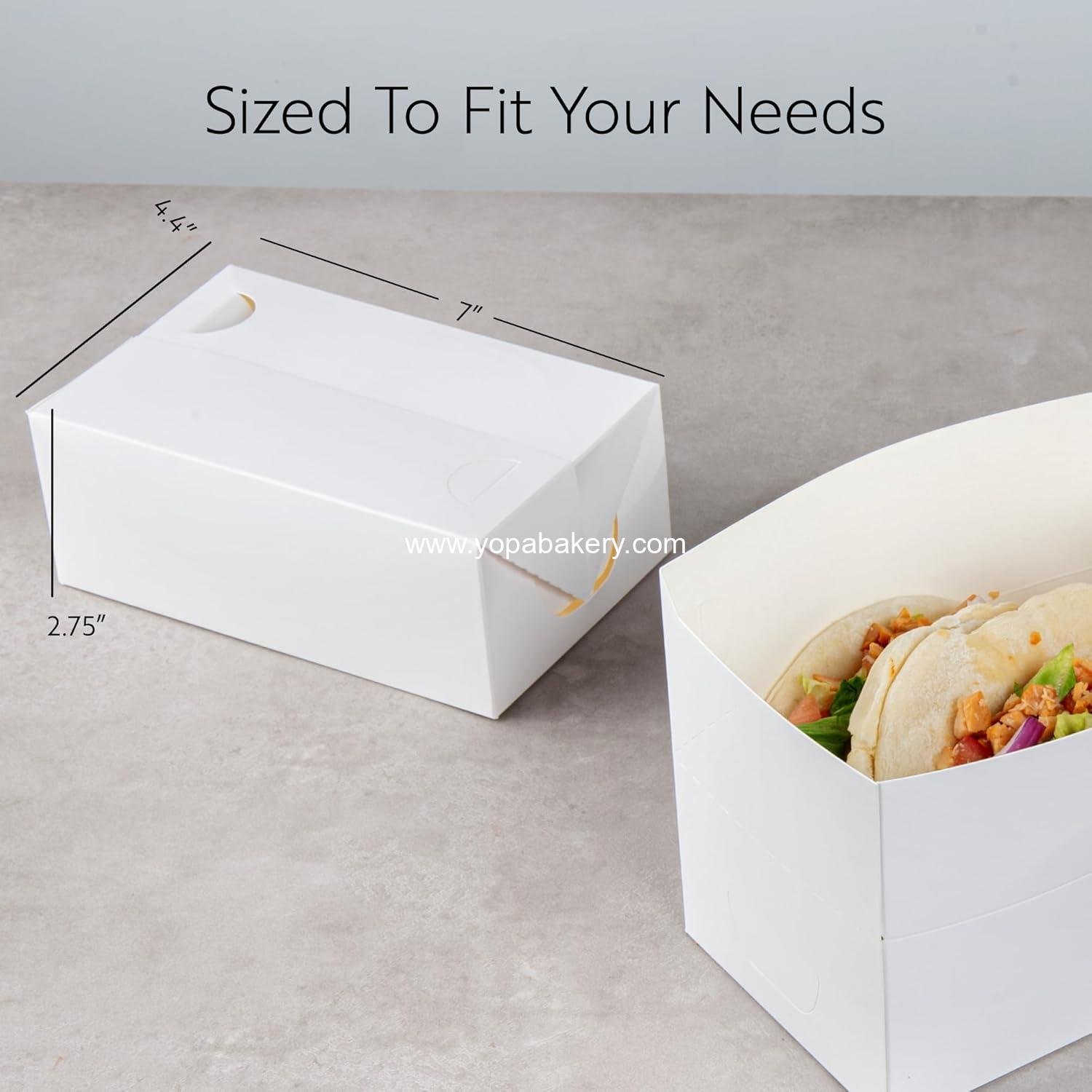 Wholesale 47 Ounce To Go Boxes - 100 Rectangle Take Out Food Containers, Fast Top Closure, Disposable White Paper, Greaseproof for Burgers or Fried Chicken - Factory