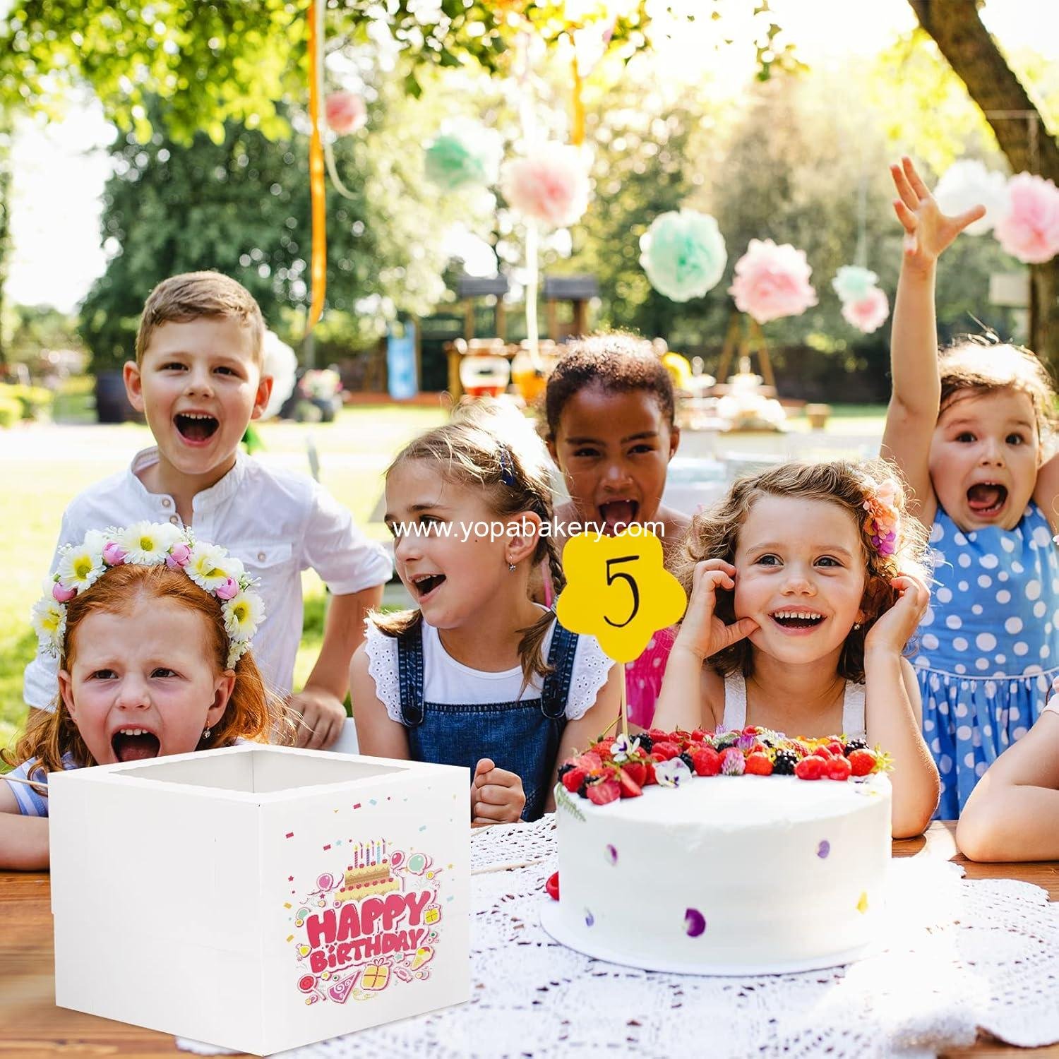 Wholesale 10 Sets Cake Boxes with Boards, 10x10x8 Inches Tall Bakery Boxes with Window for Valentine's Day, Mother's Day, Pastries, Chocolates, Cookies, Pie Factory