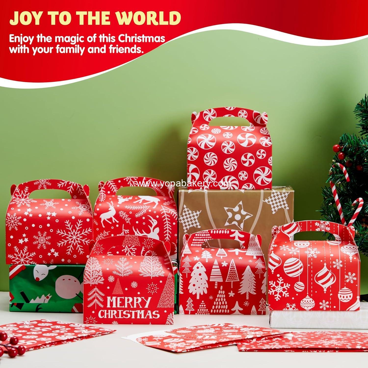 OEM 24 PCS 3D Christmas Treat Gift Wrap Boxes for Holiday Presents, Bakery Cookie Boxes for Gift Giving, Cardboard Goodie Candy Box for Desserts Wrapping, School Classroom Party Favors - Factory OEM 24 PCS 3D Christmas Treat Gift Wrap Boxes for Holiday Presents, Bakery Cookie Boxes for Gift Giving, Cardboard Goodie Candy Box for Desserts Wrapping, School Classroom Party Favors - Factory