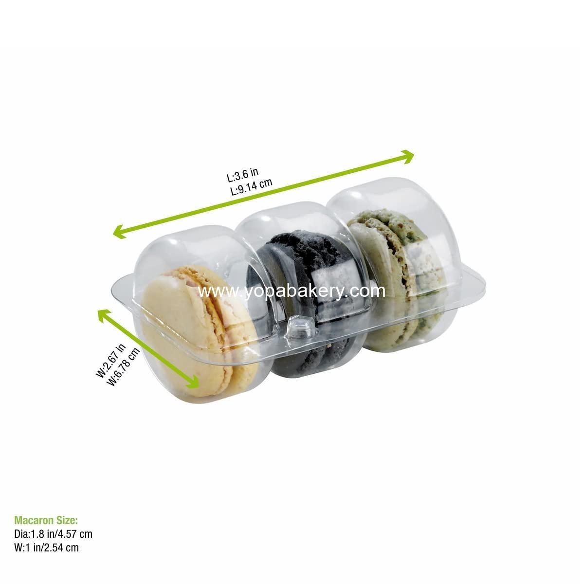 Wholesale Clear Plastic Macaron Boxes - Macaroon Storage Box with Plastic Insert - 3.6 Wholesale Clear Plastic Macaron Boxes - Macaroon Storage Box with Plastic Insert - 3.6