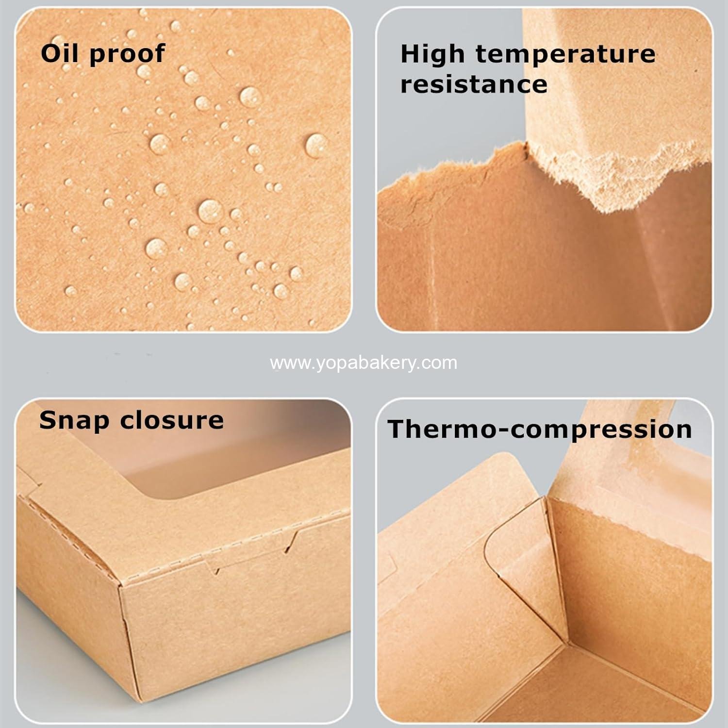 Wholesale 50 Pack Take Out Food Containers with Window, 40 oz Microwaveable Kraft Paper To-Go Boxes, Foldable Pastry Containers for Catering, Restaurants, Parties, Meal Prep - Factory