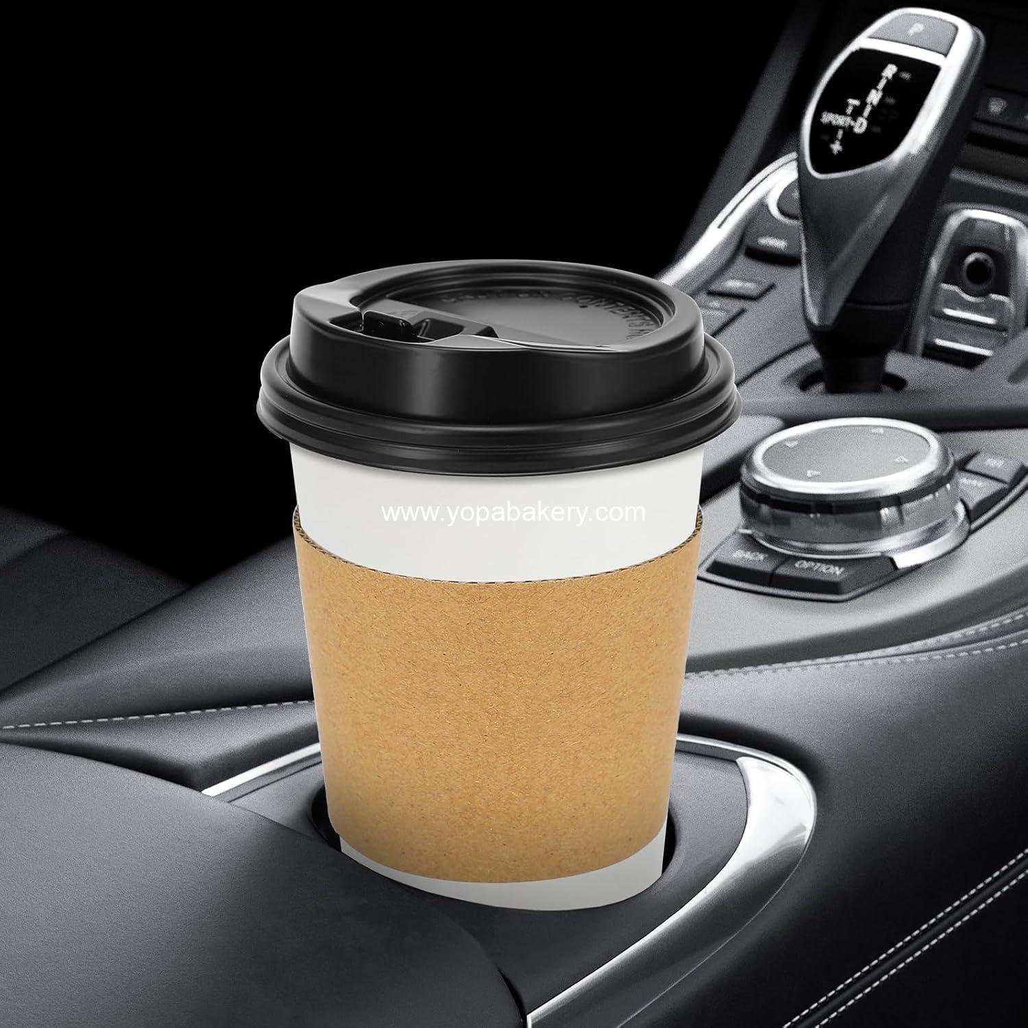 Wholesale 100 Pack 16 oz Disposable Coffee Cups with Lids and Sleeves, Leak-Proof To Go Cups for Hot/Cold Beverages, Perfect for Home, Office, Parties, Travel - Factory