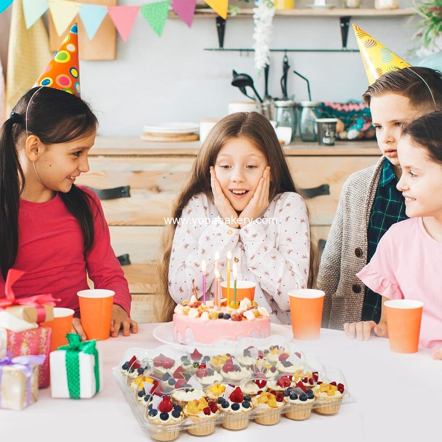 Wholesale 24 Count x 10 Sets Plastic Cupcake Containers, Durable BPA-Free Holders with Lids for Easy Transport and Storage, Stackable Clear Carriers, Reusable Dessert Boxes, Factory