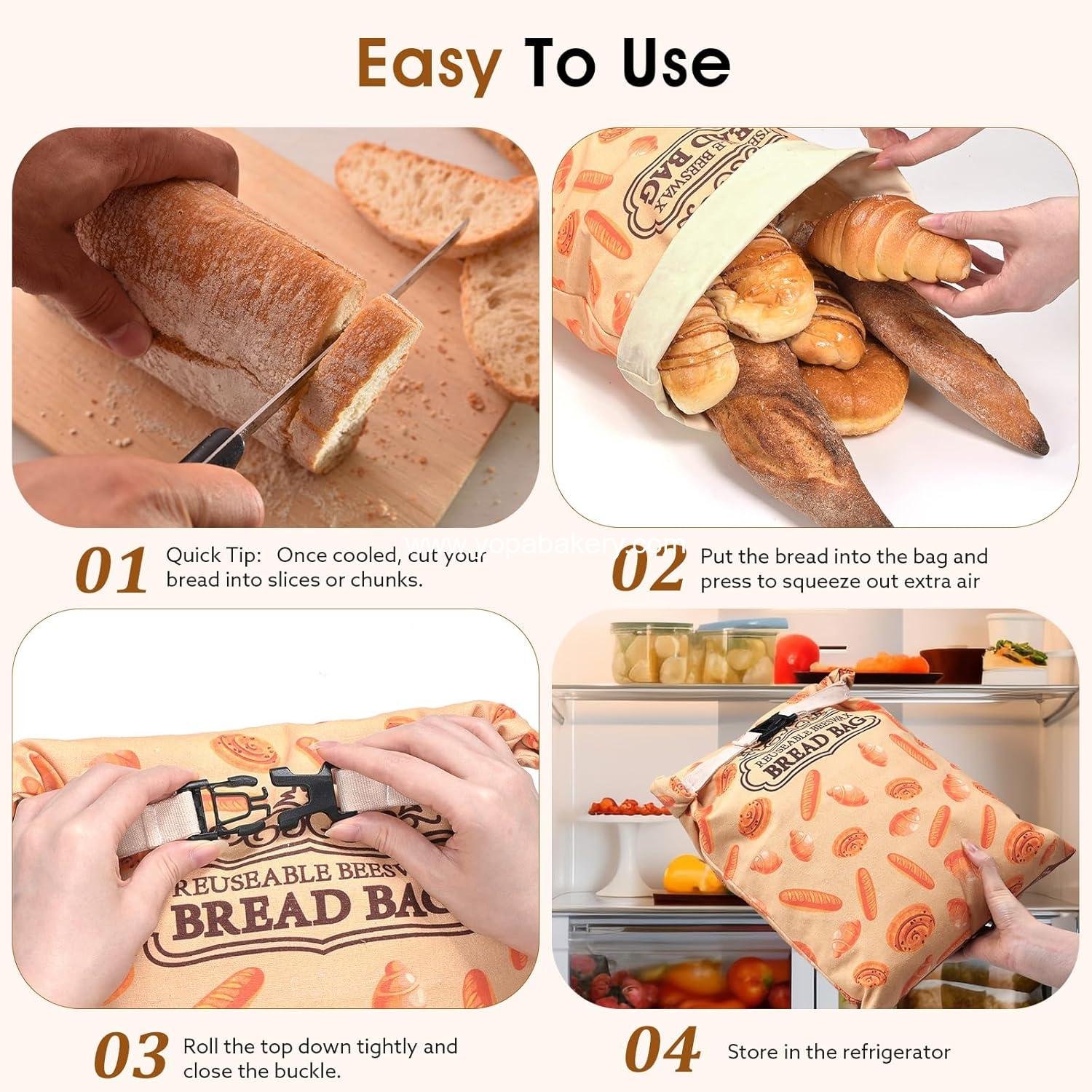 Wholesale XL Beeswax Bread Bags - 2 Pack Natural Cotton Sourdough Reusable Storage Bags, Keep Bread Fresh and Portable, Factory