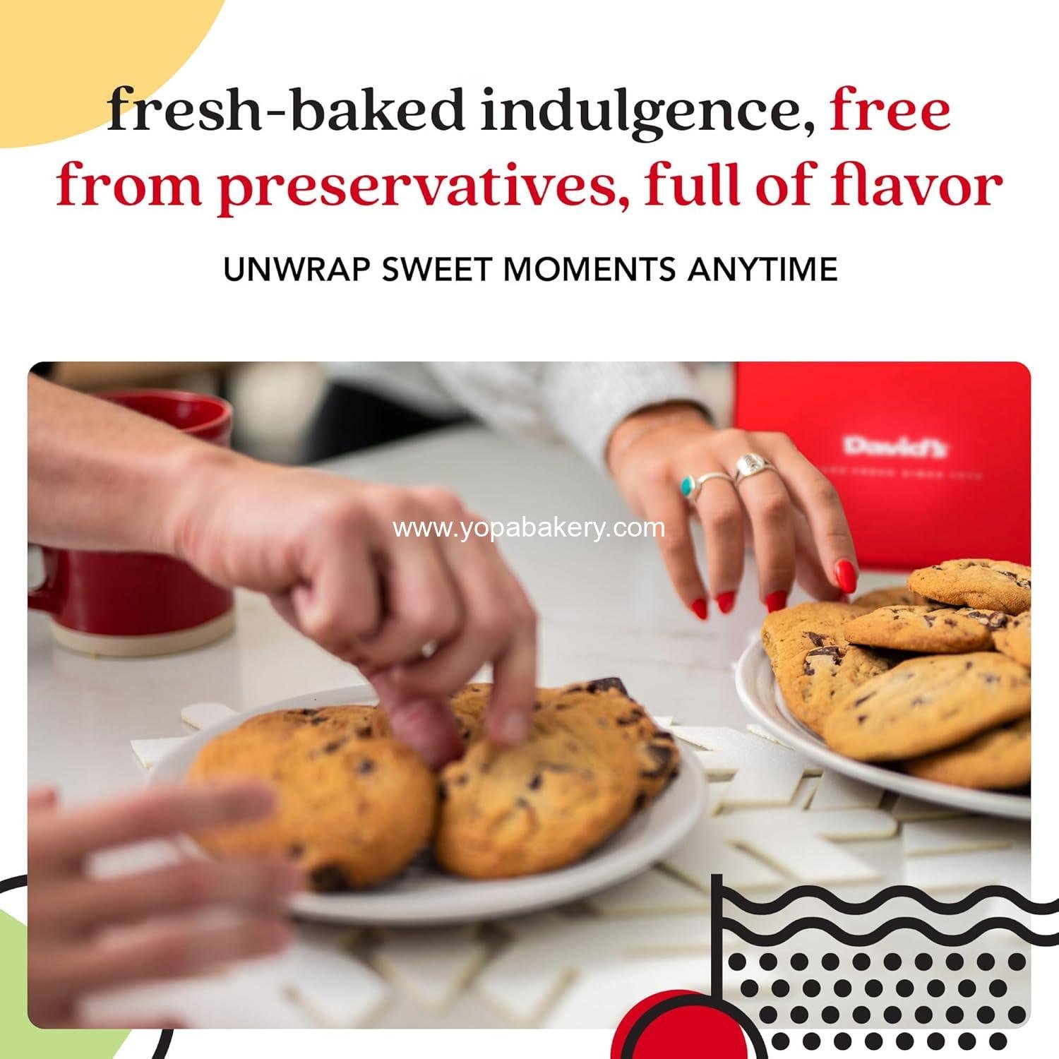 Wholesale 2lbs Chocolate Chunk Fresh Baked Cookies - Handmade Gourmet Treats Made with Premium Ingredients - Cookie Gift Basket - Great Gift for All Occasions - Manufacturer