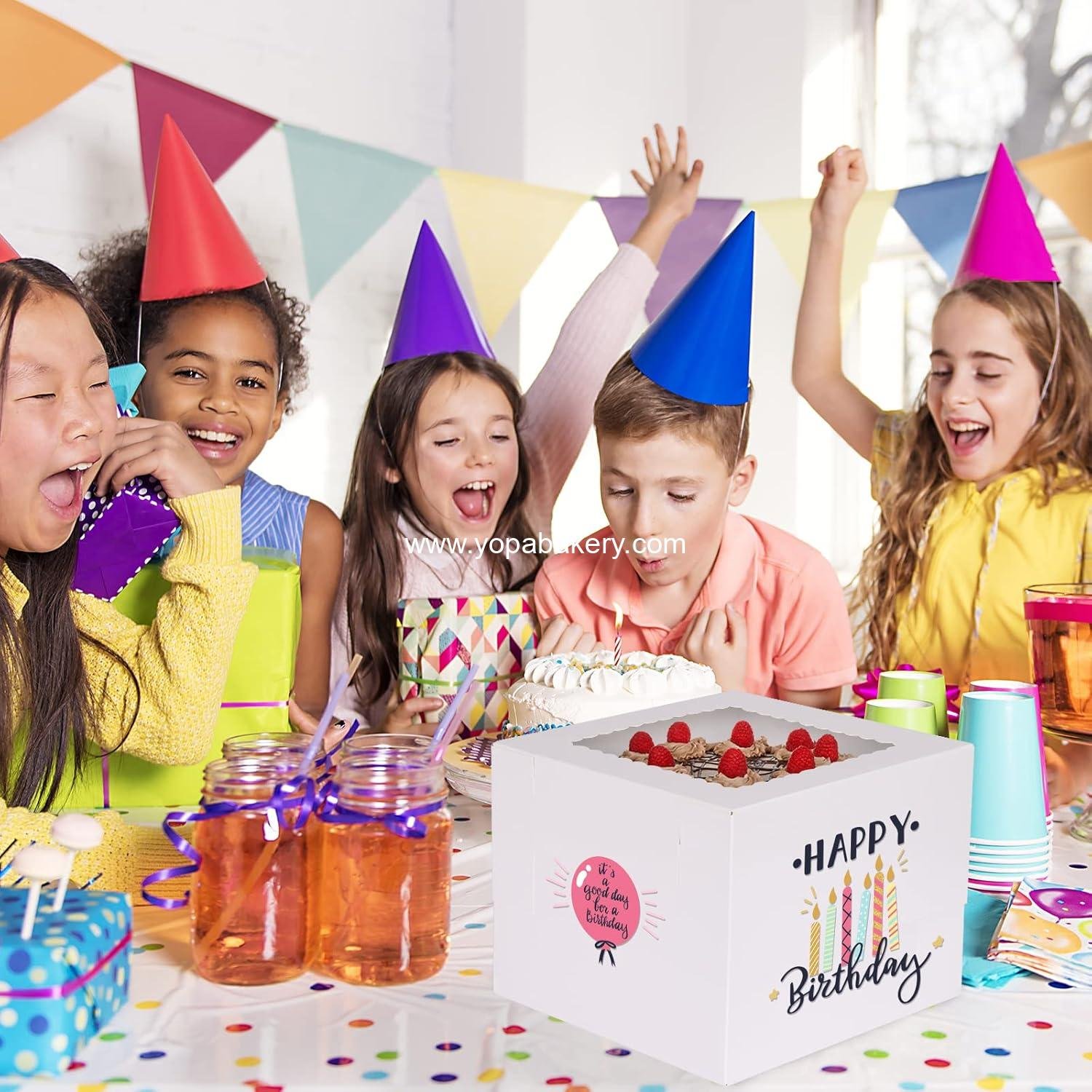 Wholesale 20pcs Cake Boxes, 10x10x8 Inches Tall with Window, Large White Bakery Boxes for Valentine's Day, Mother's Day, Pastries, Pies, Desserts Factory Wholesale 20pcs Cake Boxes, 10x10x8 Inches Tall with Window, Large White Bakery Boxes for Valentine's Day, Mother's Day, Pastries, Pies, Desserts Factory