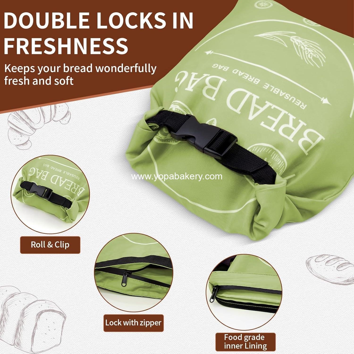 OEM Reusable Bread Bags with Beeswax Wrap - Zippered Large Food Storage Bags for Sourdough 2-Pack | Keep Bread Fresh, Freezer-Safe, Eco-Friendly Factory