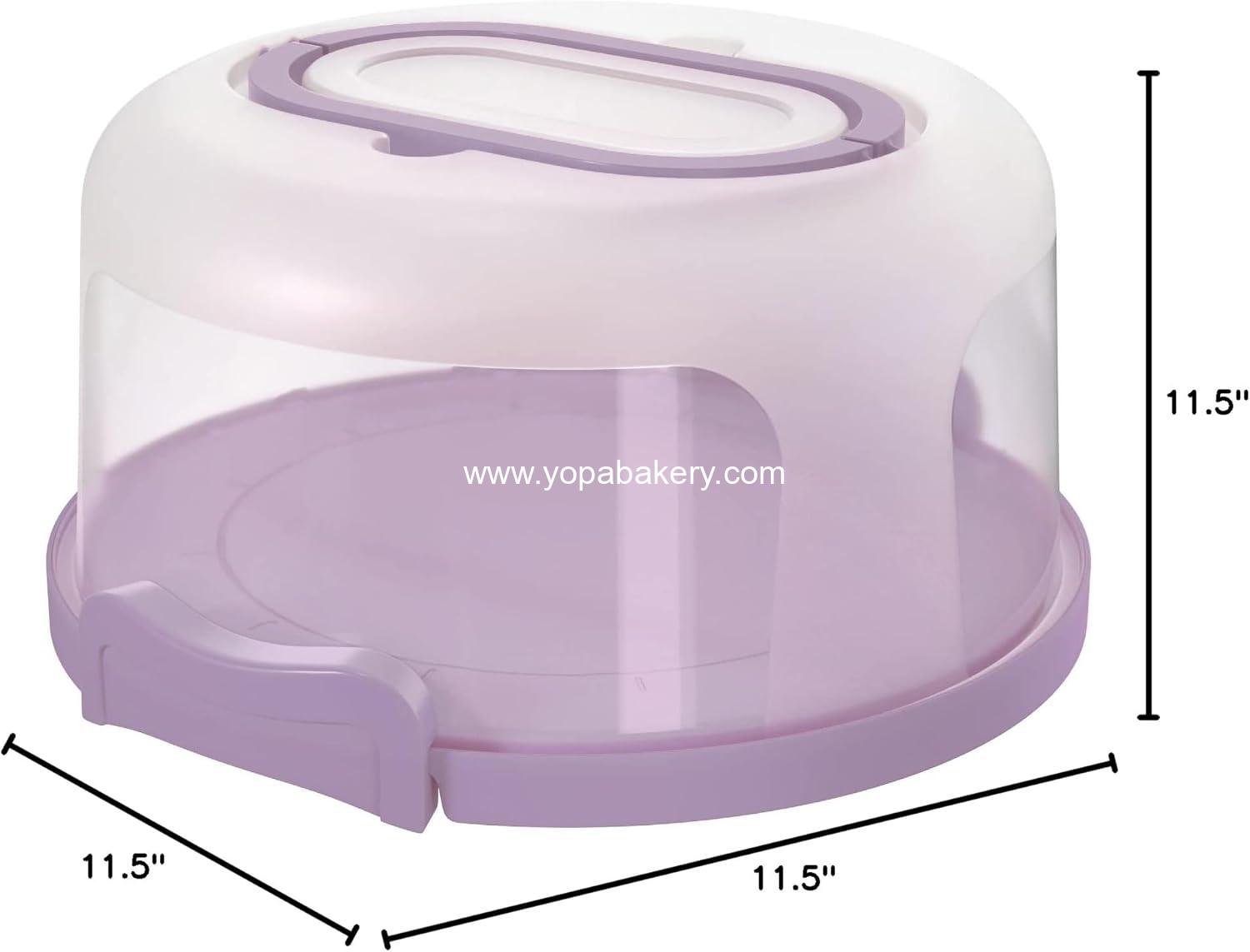 Wholesale Portable Round Cake Carrier - Two-Sided Holder with Five Section Serving Tray for 10-Inch Cakes, Cake Box with Handle, Ideal for Pies (Lilac) - Manufacturer Wholesale Portable Round Cake Carrier - Two-Sided Holder with Five Section Serving Tray for 10-Inch Cakes, Cake Box with Handle, Ideal for Pies (Lilac) - Manufacturer