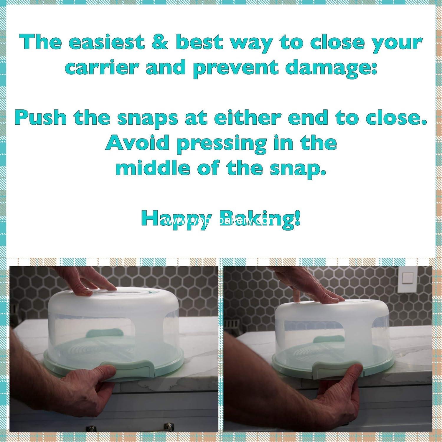 Wholesale Portable Round Cake Carrier - Two-Sided Holder with Five Section Serving Tray for 10-Inch Cakes, Cake Box with Handle, Ideal for Pies (Lilac) - Manufacturer Wholesale Portable Round Cake Carrier - Two-Sided Holder with Five Section Serving Tray for 10-Inch Cakes, Cake Box with Handle, Ideal for Pies (Lilac) - Manufacturer