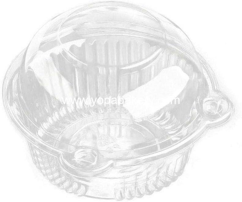 Wholesale Cupcake Holders, 50 PC Clear Plastic Individual Muffin Dome Containers, Disposable Cupcake Boxes, Bulk Packaging (White, 50 pcs) - Factory