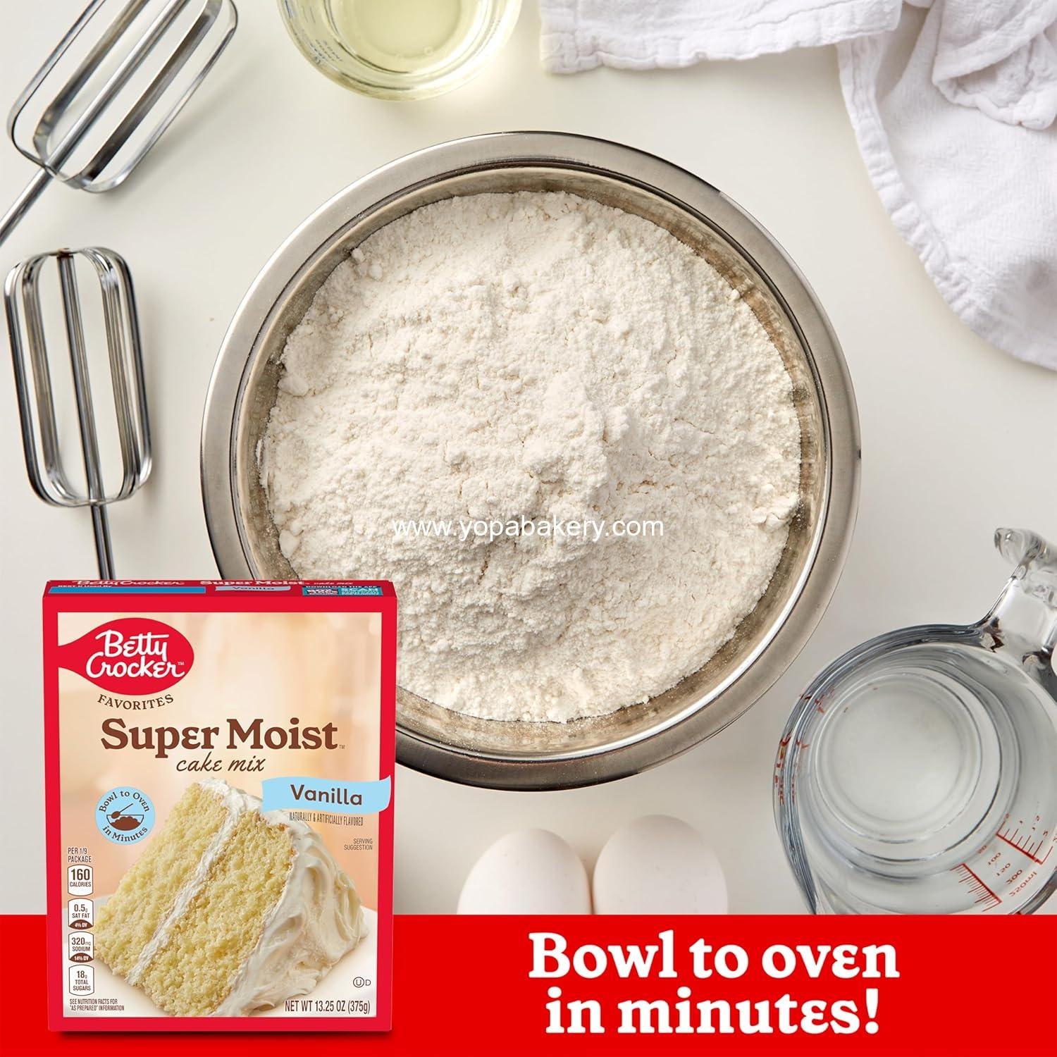 Wholesale Super Moist Vanilla Cake Mix for Holiday Baking, 13.25 oz Pack of 12 - Manufacturer