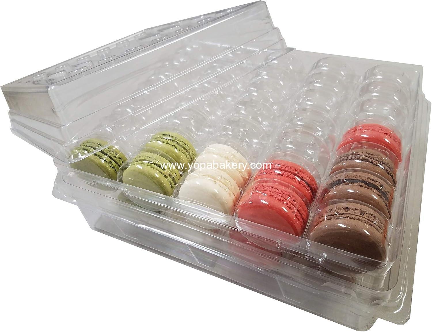 Pastry Chef's Boutique French Macaron Complete Storage Freezer Boxe - Large Storage Box and 4 Macarons Trays - Stores 70 macarons - 2 Sets