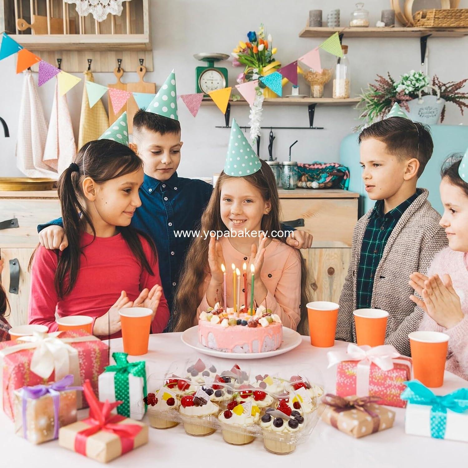 Wholesale 12 Count x 12 Sets Plastic Cupcake Containers, Durable BPA-Free Holders with Lids for Easy Transport and Storage, Stackable Clear Carriers, Reusable Dessert Boxes - Factory