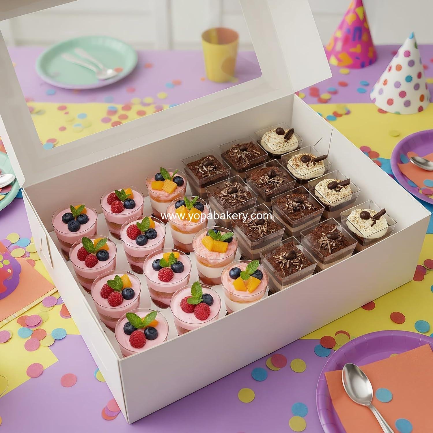 Wholesale Dessert Shooter Boxes, 6-Pack, Holds 24 Count 3 oz Dessert Shooters Food-Grade Containers Factory