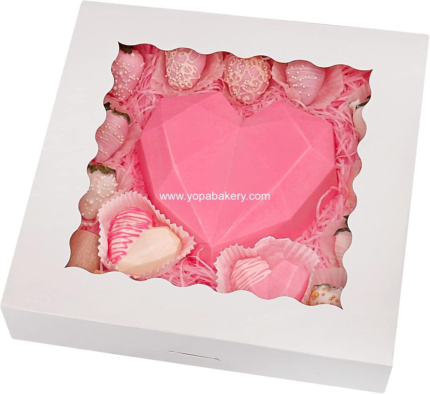Wholesale 20-Pack Auto-Popup Pie Boxes 12" x 12" x 2.5", Bakery Boxes with Window for Pies, Muffins, Donuts, and Pastries - Factory