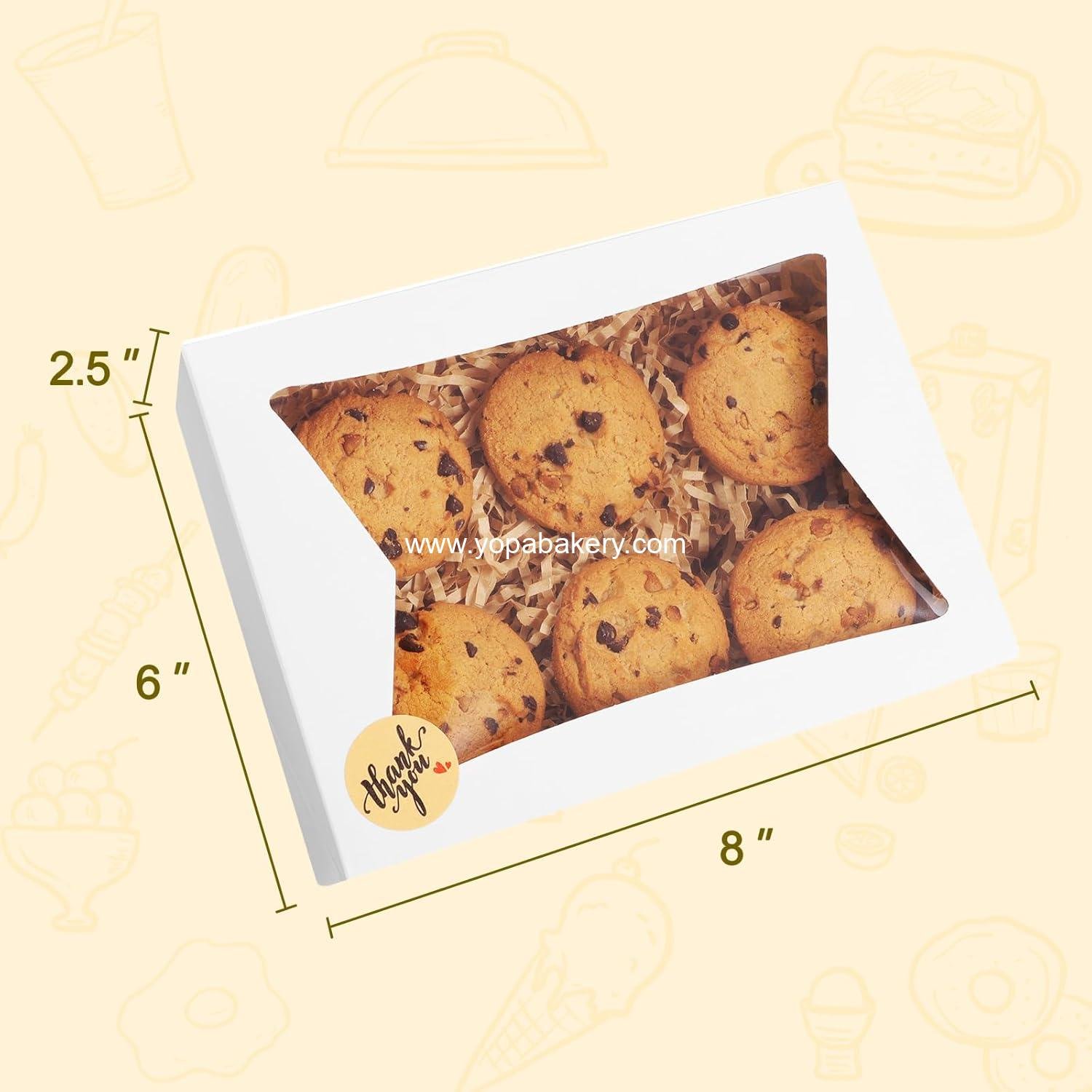 Wholesale Auto Popup Cookie Boxes with Window 8x6x2.5 Inches - 25 pcs - Brown Treat Boxes for Bakery, Donuts, Candy, Pastries, Cupcakes, Biscuits, Chocolate Strawberries Factory Wholesale Auto Popup Cookie Boxes with Window 8x6x2.5 Inches - 25 pcs - Brown Treat Boxes for Bakery, Donuts, Candy, Pastries, Cupcakes, Biscuits, Chocolate Strawberries Factory