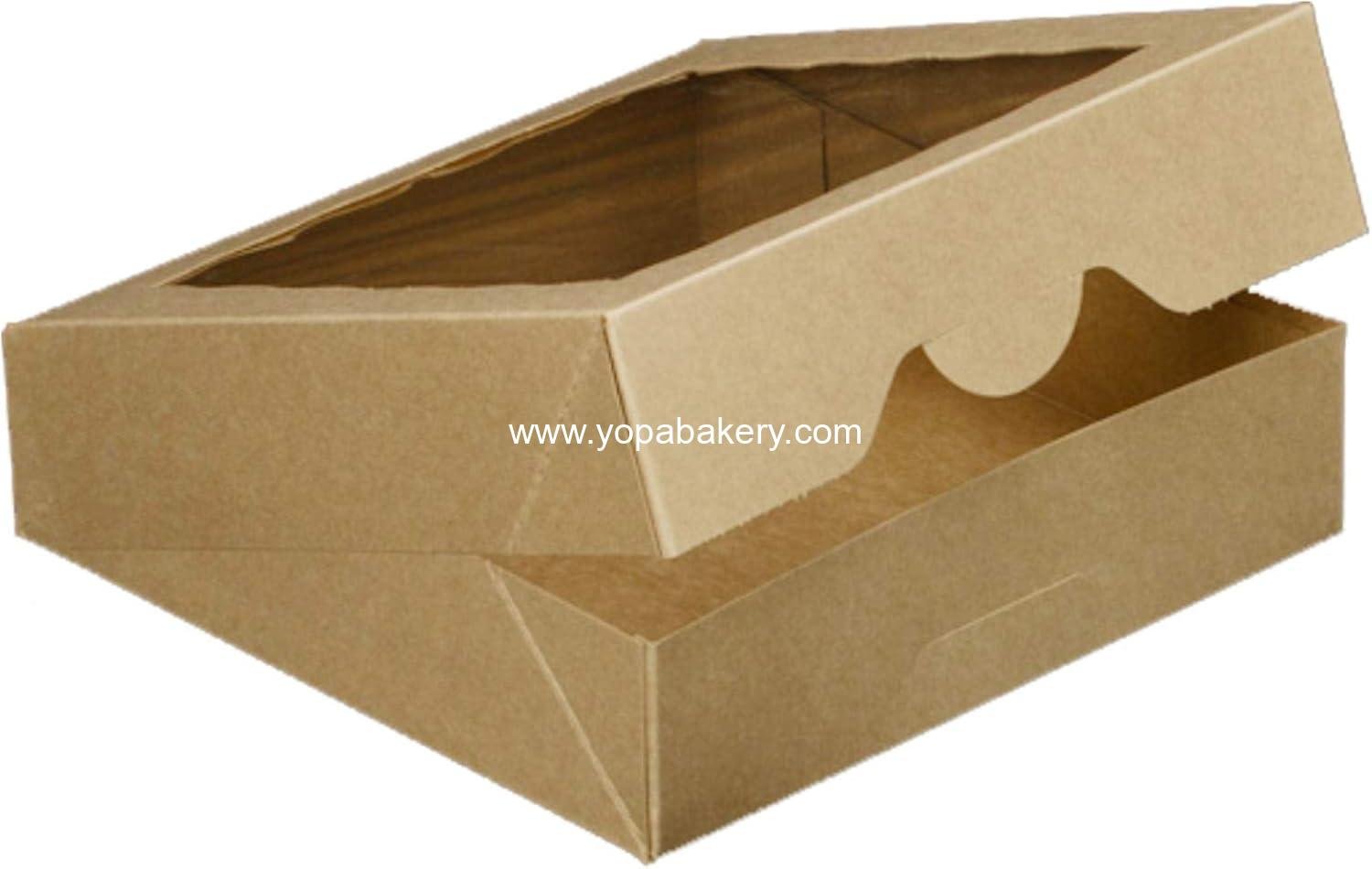 Wholesale 10-Inch Natural Kraft Bakery Pie Boxes with PVC Windows - Large 10x10x2.5 Inch Cookie Boxes, 12 Pack (Brown) - Factory Wholesale 10-Inch Natural Kraft Bakery Pie Boxes with PVC Windows - Large 10x10x2.5 Inch Cookie Boxes, 12 Pack (Brown) - Factory