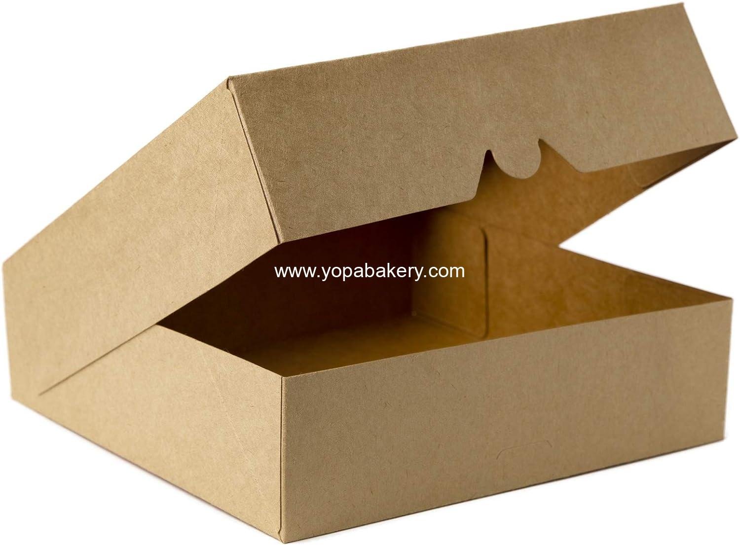 Wholesale 10-Inch Natural Kraft Bakery Pie Boxes with PVC Windows - Large 10x10x2.5 Inch Cookie Boxes, 12 Pack (Brown) - Factory Wholesale 10-Inch Natural Kraft Bakery Pie Boxes with PVC Windows - Large 10x10x2.5 Inch Cookie Boxes, 12 Pack (Brown) - Factory