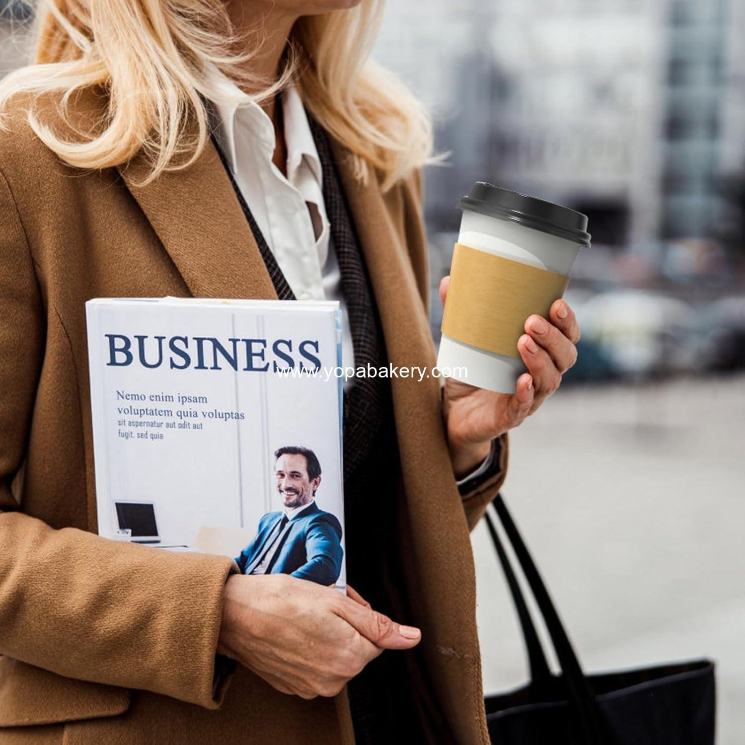 Wholesale 100 Pack 12 oz Disposable Coffee Cups with Lids and Sleeves - Sturdy Leak-free Insulated Paper Hot & Cold Beverage Cups with Sip Lids - Manufacturer Wholesale 100 Pack 12 oz Disposable Coffee Cups with Lids and Sleeves - Sturdy Leak-free Insulated Paper Hot & Cold Beverage Cups with Sip Lids - Manufacturer