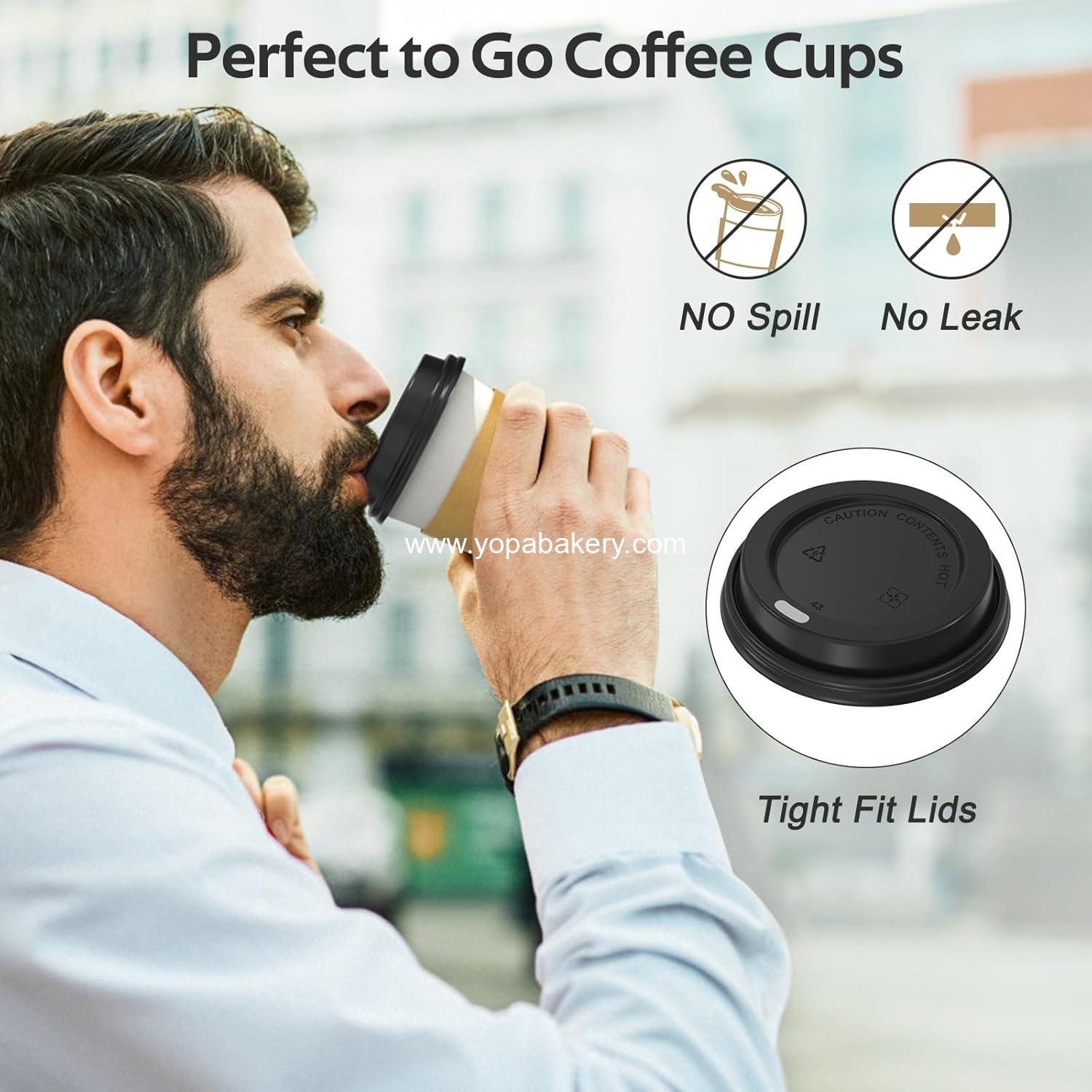 Wholesale 100 Pack 12 oz Disposable Coffee Cups with Lids and Sleeves - Sturdy Leak-free Insulated Paper Hot & Cold Beverage Cups with Sip Lids - Manufacturer Wholesale 100 Pack 12 oz Disposable Coffee Cups with Lids and Sleeves - Sturdy Leak-free Insulated Paper Hot & Cold Beverage Cups with Sip Lids - Manufacturer