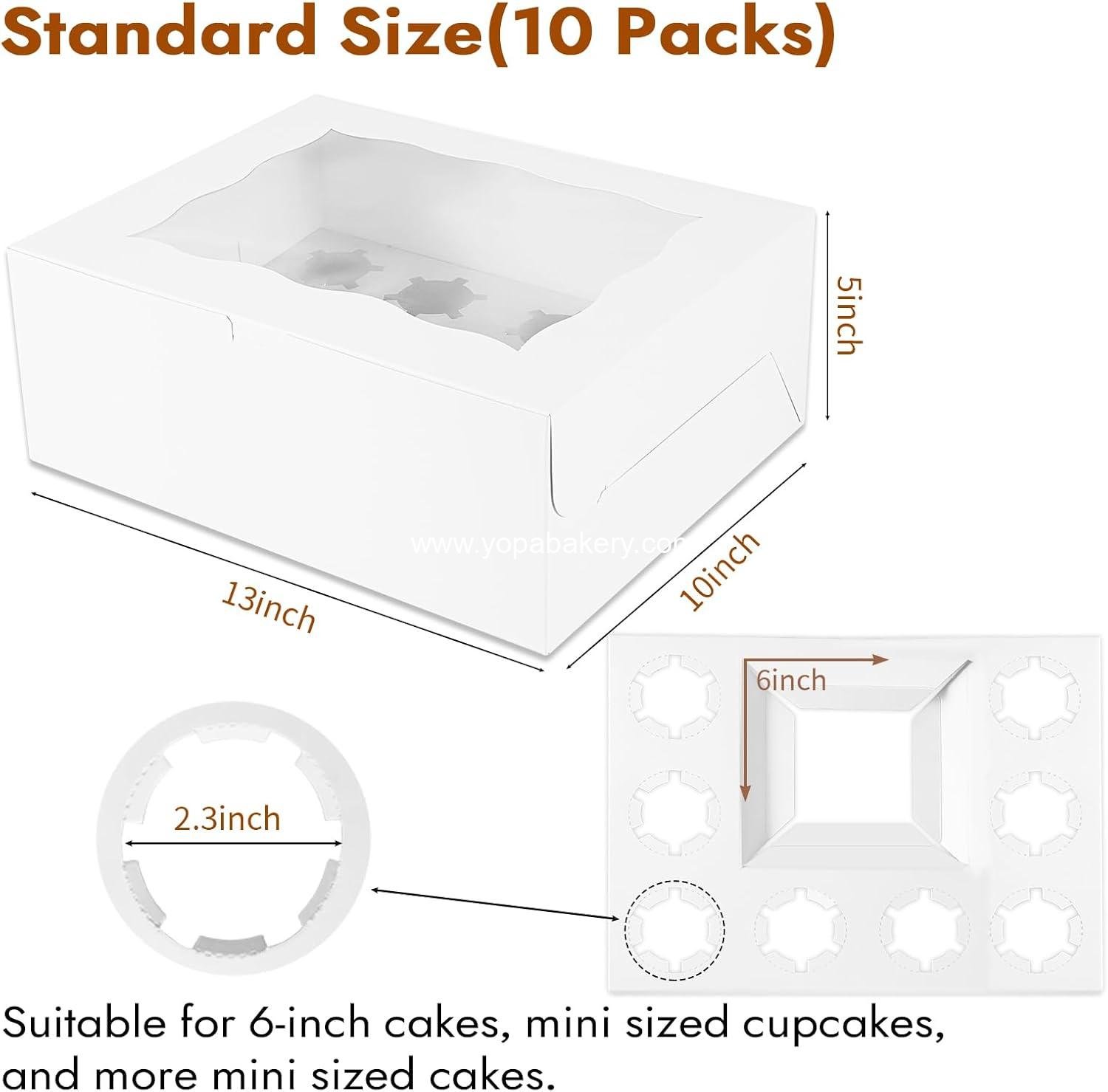 Wholesale 10-Pack Cake and 8-Cupcake Bento Box Dessert Storage Container with Lid - Portable Transparent Box for Birthdays and Parties (White, 1+8) - Factory Wholesale 10-Pack Cake and 8-Cupcake Bento Box Dessert Storage Container with Lid - Portable Transparent Box for Birthdays and Parties (White, 1+8) - Factory