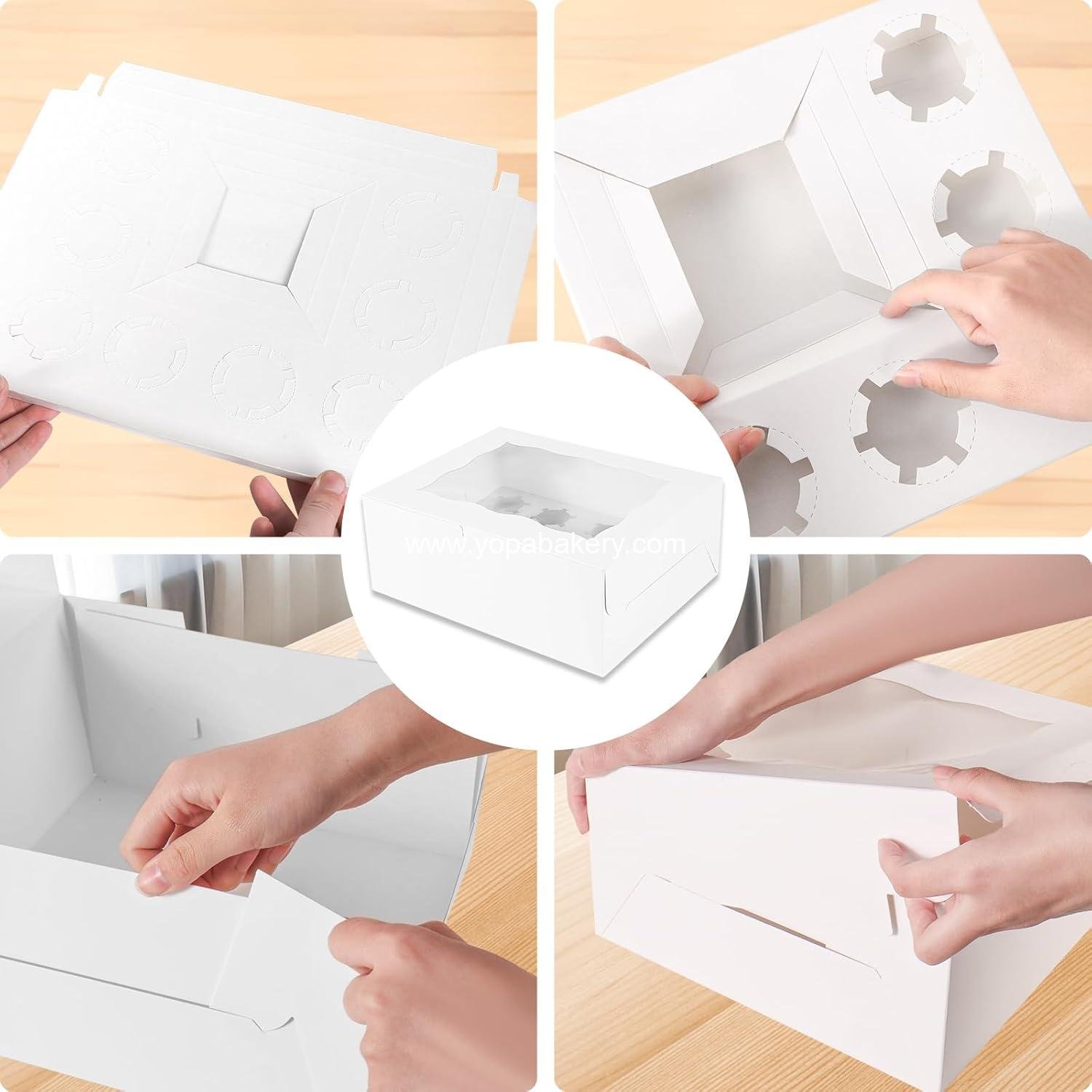 Wholesale 10-Pack Cake and 8-Cupcake Bento Box Dessert Storage Container with Lid - Portable Transparent Box for Birthdays and Parties (White, 1+8) - Factory Wholesale 10-Pack Cake and 8-Cupcake Bento Box Dessert Storage Container with Lid - Portable Transparent Box for Birthdays and Parties (White, 1+8) - Factory