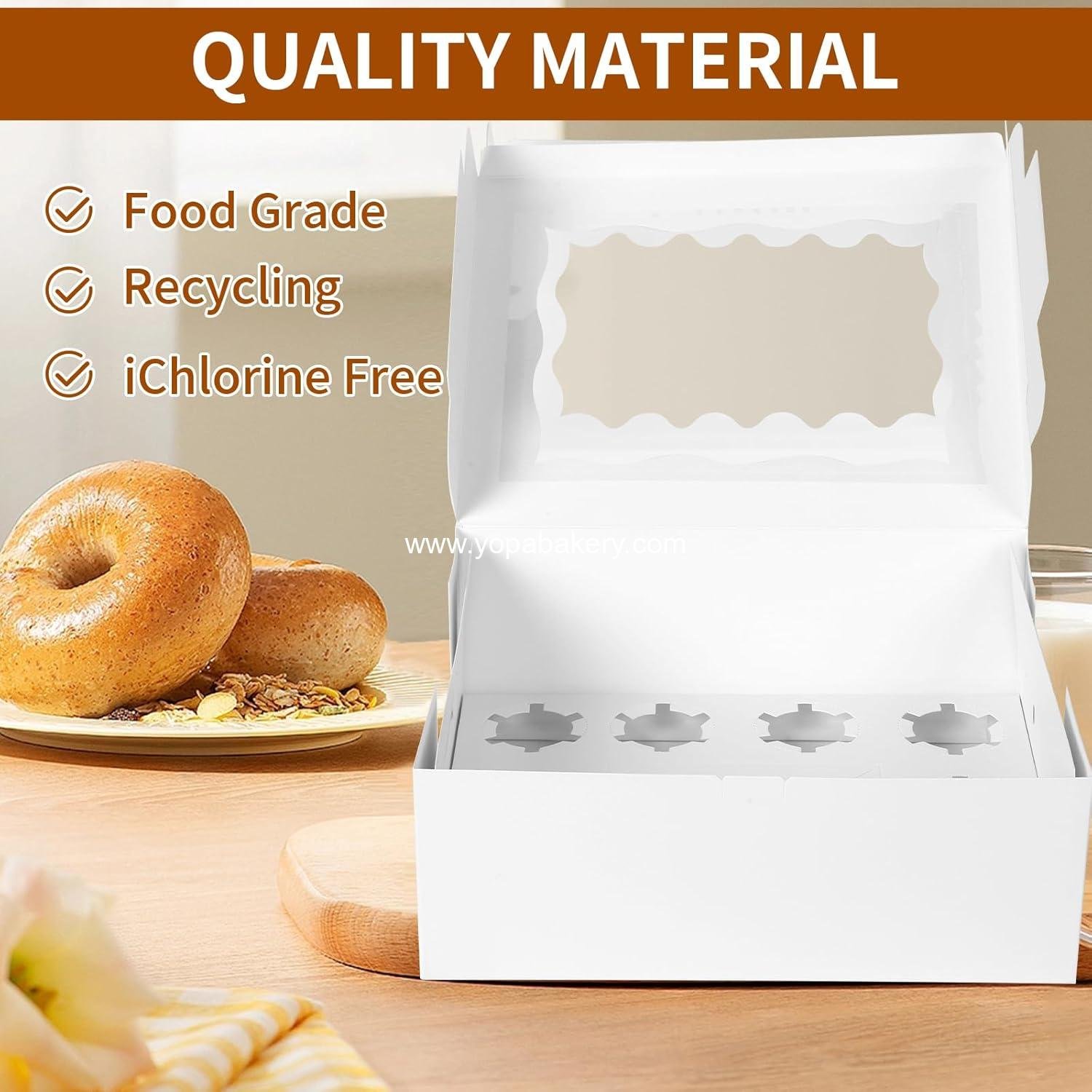 Wholesale 10-Pack Cake and 8-Cupcake Bento Box Dessert Storage Container with Lid - Portable Transparent Box for Birthdays and Parties (White, 1+8) - Factory Wholesale 10-Pack Cake and 8-Cupcake Bento Box Dessert Storage Container with Lid - Portable Transparent Box for Birthdays and Parties (White, 1+8) - Factory