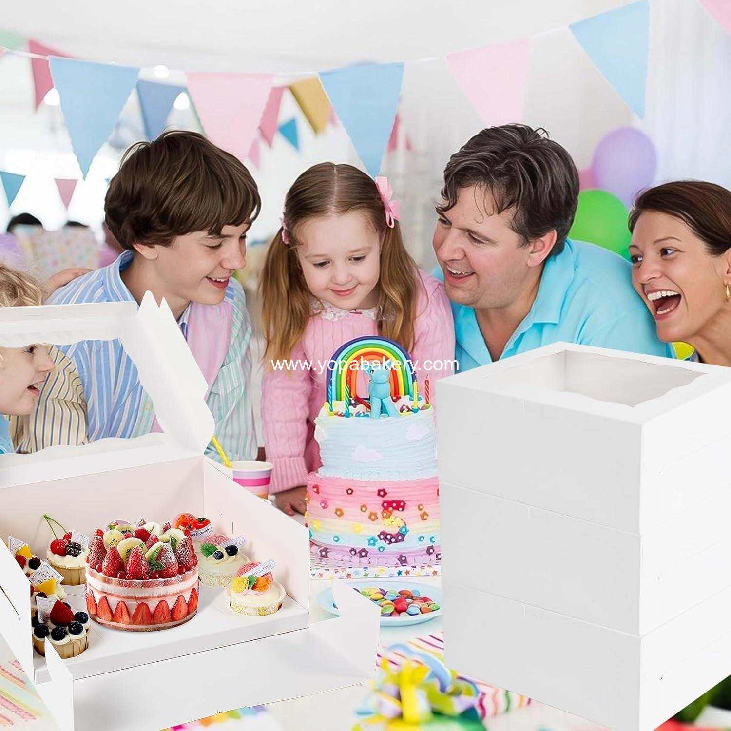 Wholesale 10-Pack Cake and 8-Cupcake Bento Box Dessert Storage Container with Lid - Portable Transparent Box for Birthdays and Parties (White, 1+8) - Factory Wholesale 10-Pack Cake and 8-Cupcake Bento Box Dessert Storage Container with Lid - Portable Transparent Box for Birthdays and Parties (White, 1+8) - Factory