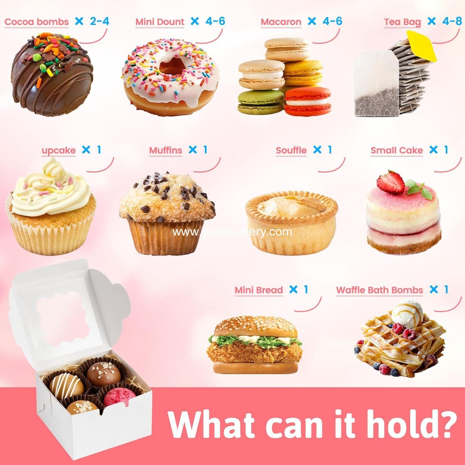 Wholesale 15PCS Cookie Boxes 4x4x2.4 Inches White Mini Bakery Boxes with Window for Cakes Desserts Pastries Donuts Macaroons Strawberries Party Favors Treats Factory Wholesale 15PCS Cookie Boxes 4x4x2.4 Inches White Mini Bakery Boxes with Window for Cakes Desserts Pastries Donuts Macaroons Strawberries Party Favors Treats Factory