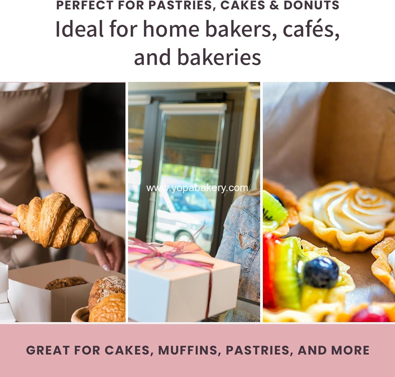 Wholesale Reversible Classic 10” Layer Cake Box - Versatile Paperboard with White or Kraft Sides, Ideal for Small Bakery Cafes, Size 10 x 10 x 5 (Pack of 50) - Factory