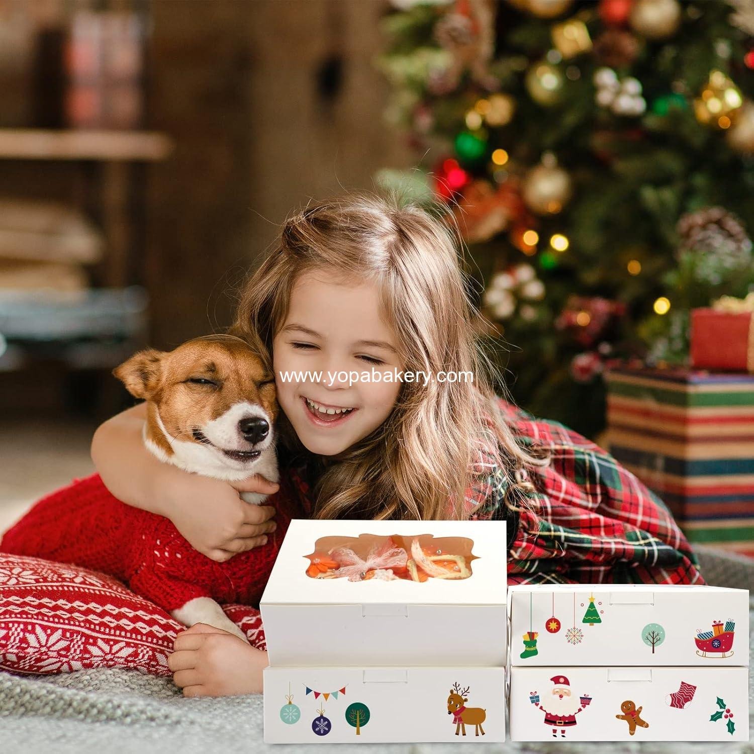 Wholesale 30pcs Cookie Boxes with Windows, 8x6x2.5 Inches, 3 Styles for Treats, Chocolate Covered Strawberries, Muffins, Donuts Manufacturer