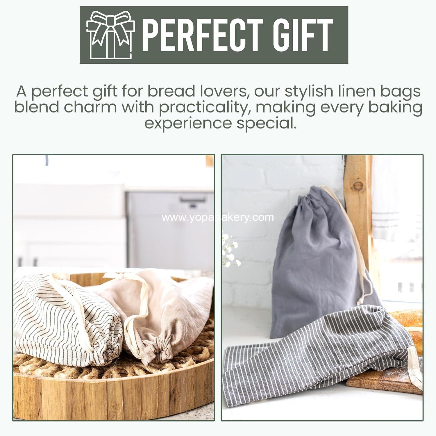 Wholesale Reusable Bread Bags - Pack of 2 Beeswax Bags for Sourdough and Homemade Breads | Linen Storage Bags for Sourdough Loaves | Cotton Food Storage Bag (Olive Leaf/Almond Branch) Factory